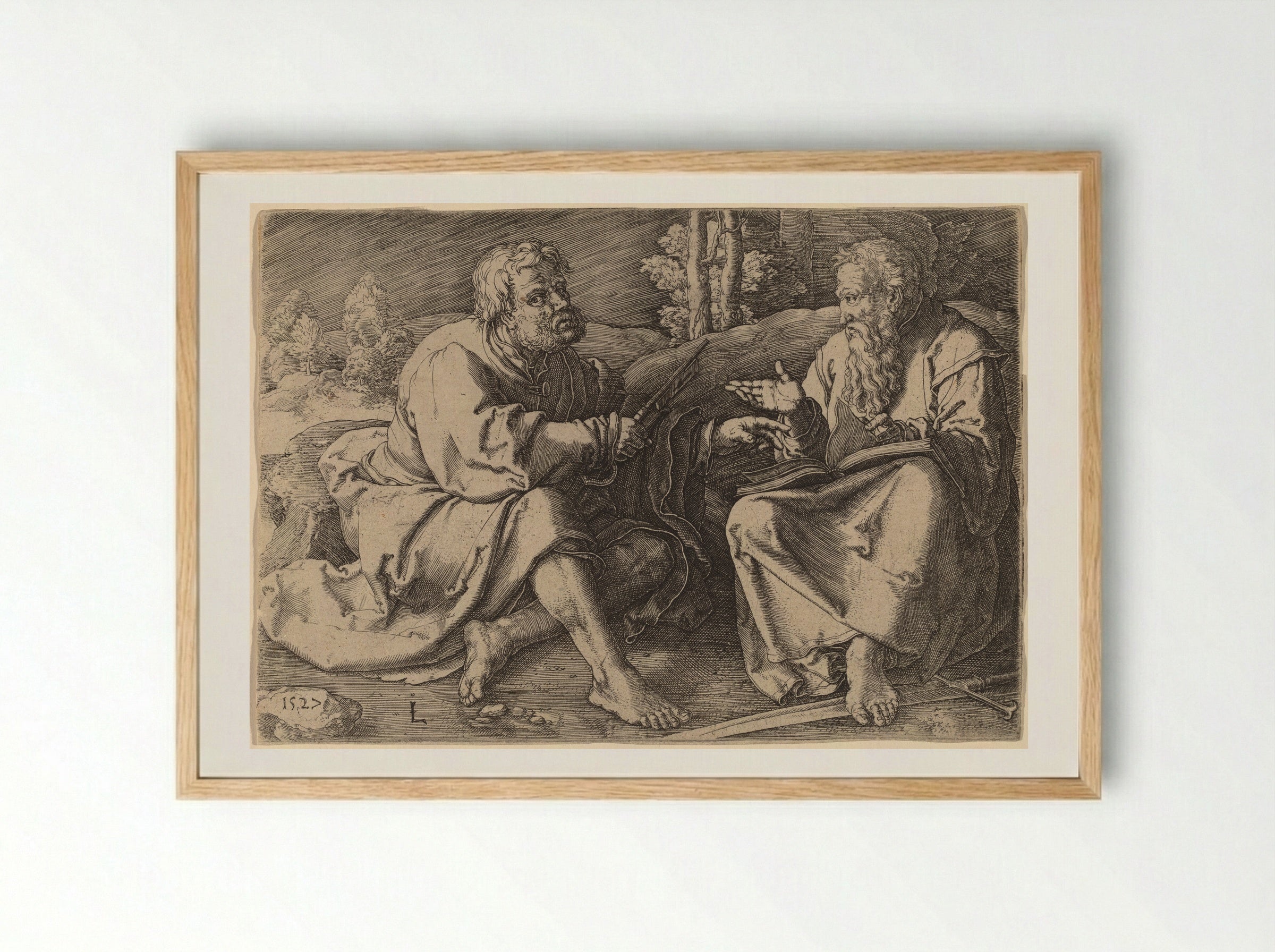 Saint Peter and Saint Paul - Lucas van Leyden - Framed Print Wood