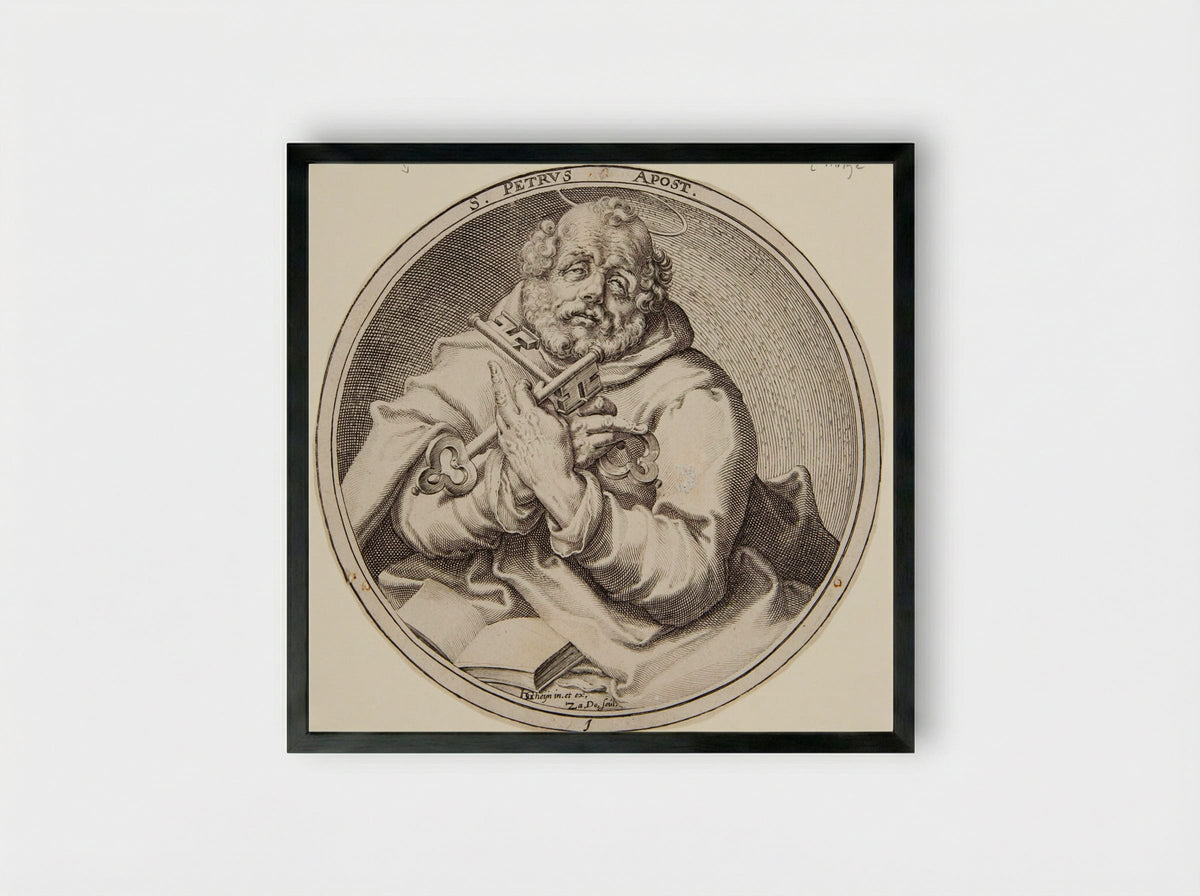 Saint Peter - Zacharias Dolendo - Framed Print Black