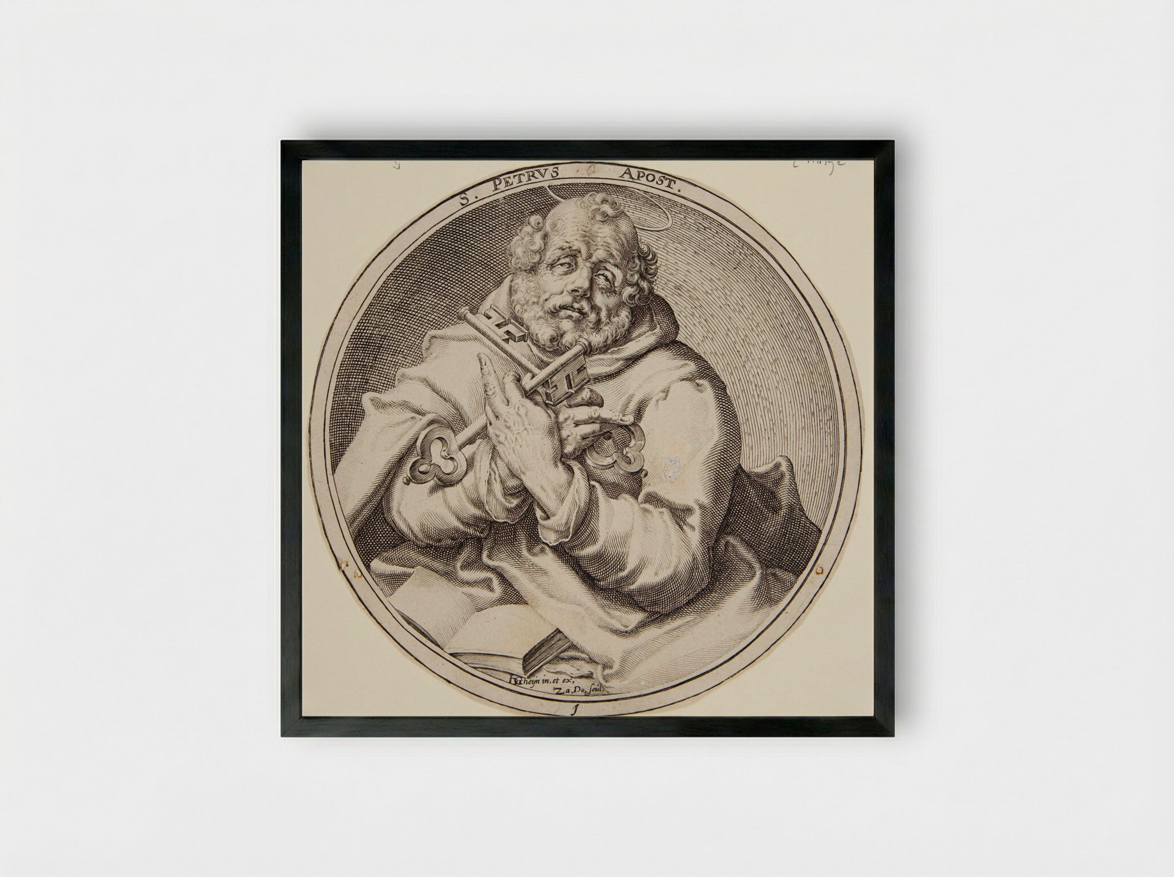 Saint Peter - Zacharias Dolendo - Framed Print Black