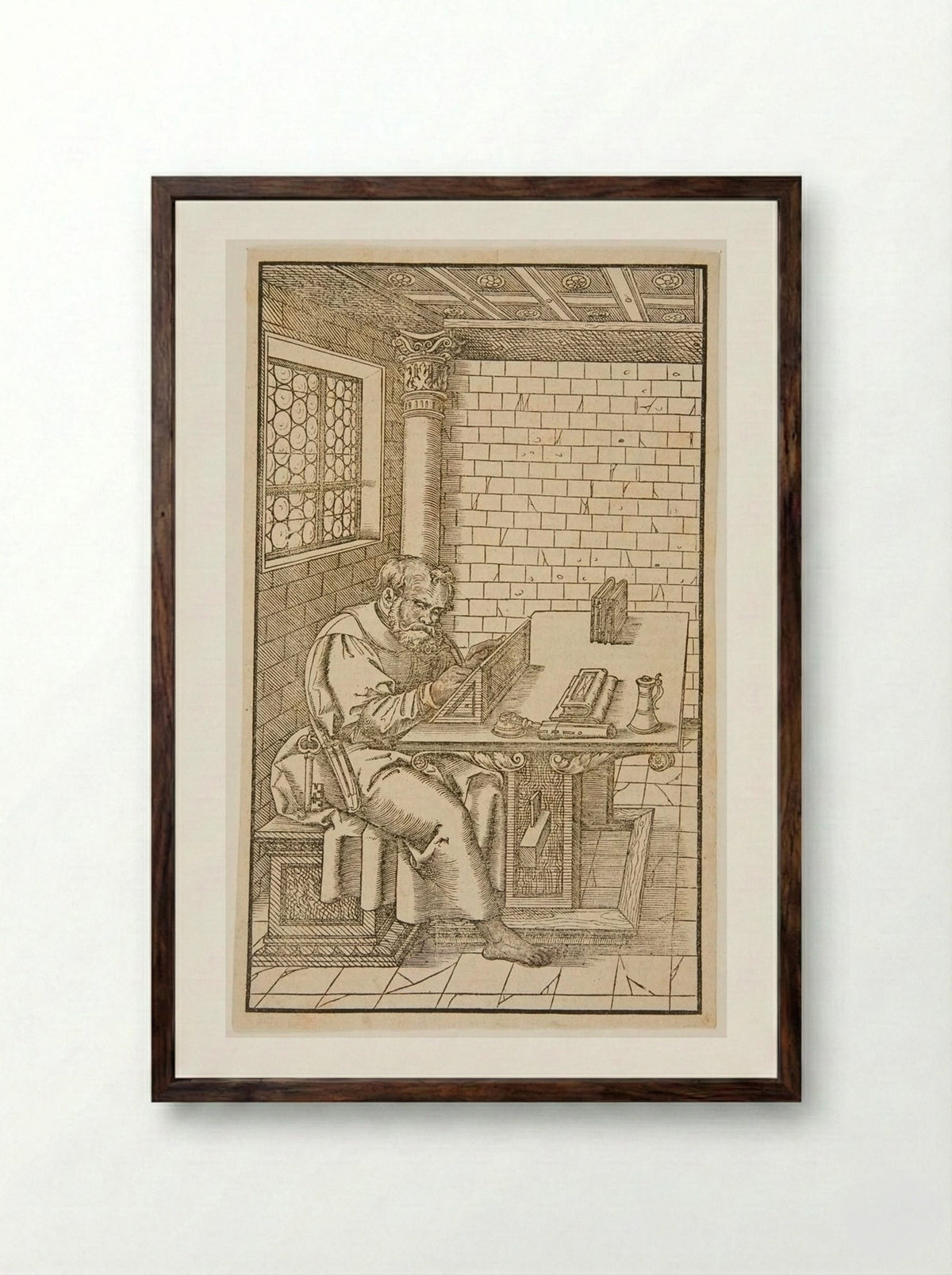 Saint Peter - Lucas Cranach the Younger - Framed Print Dark Wood