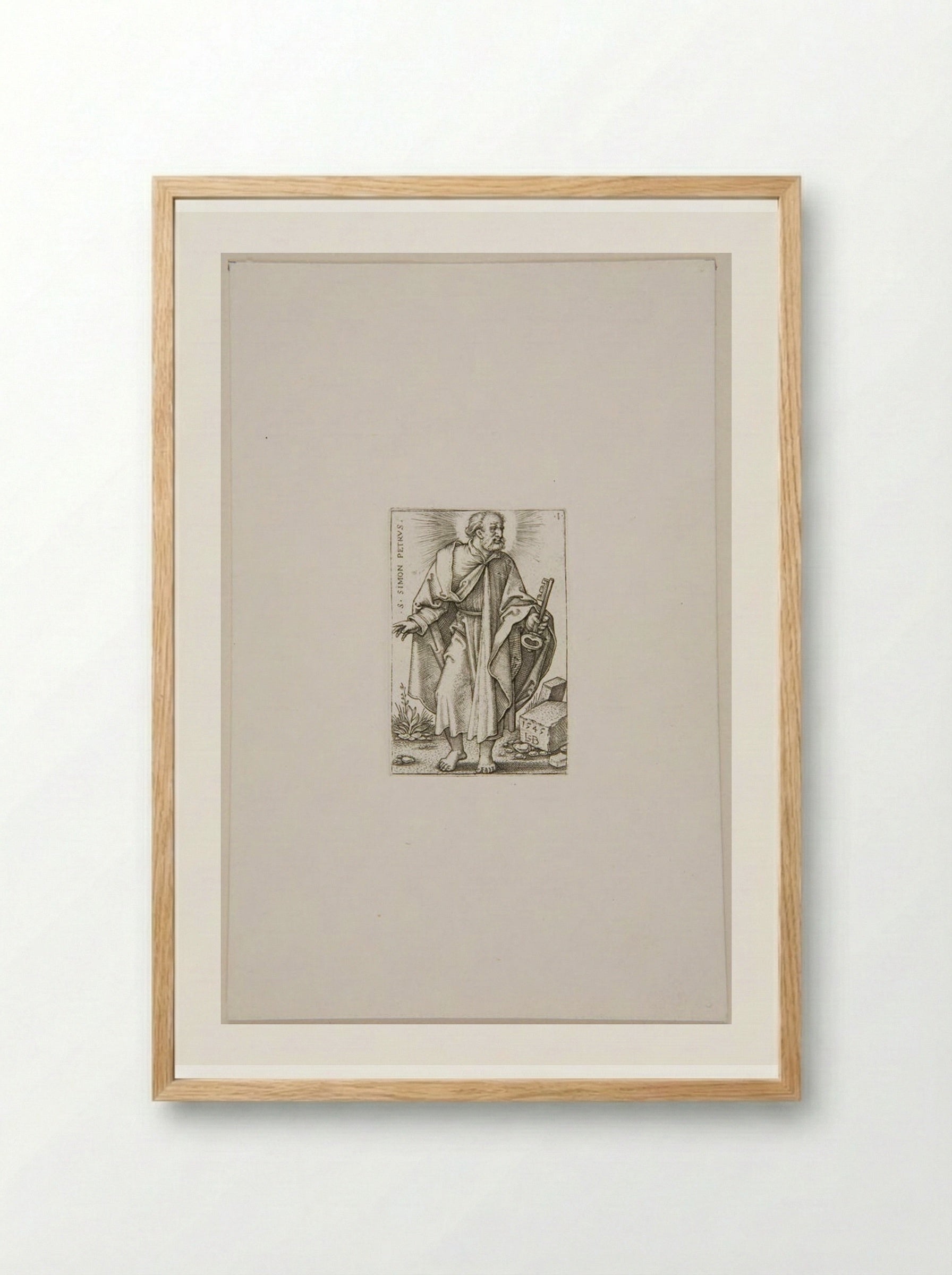 Saint Peter - Sebald Beham - Framed Print Wood