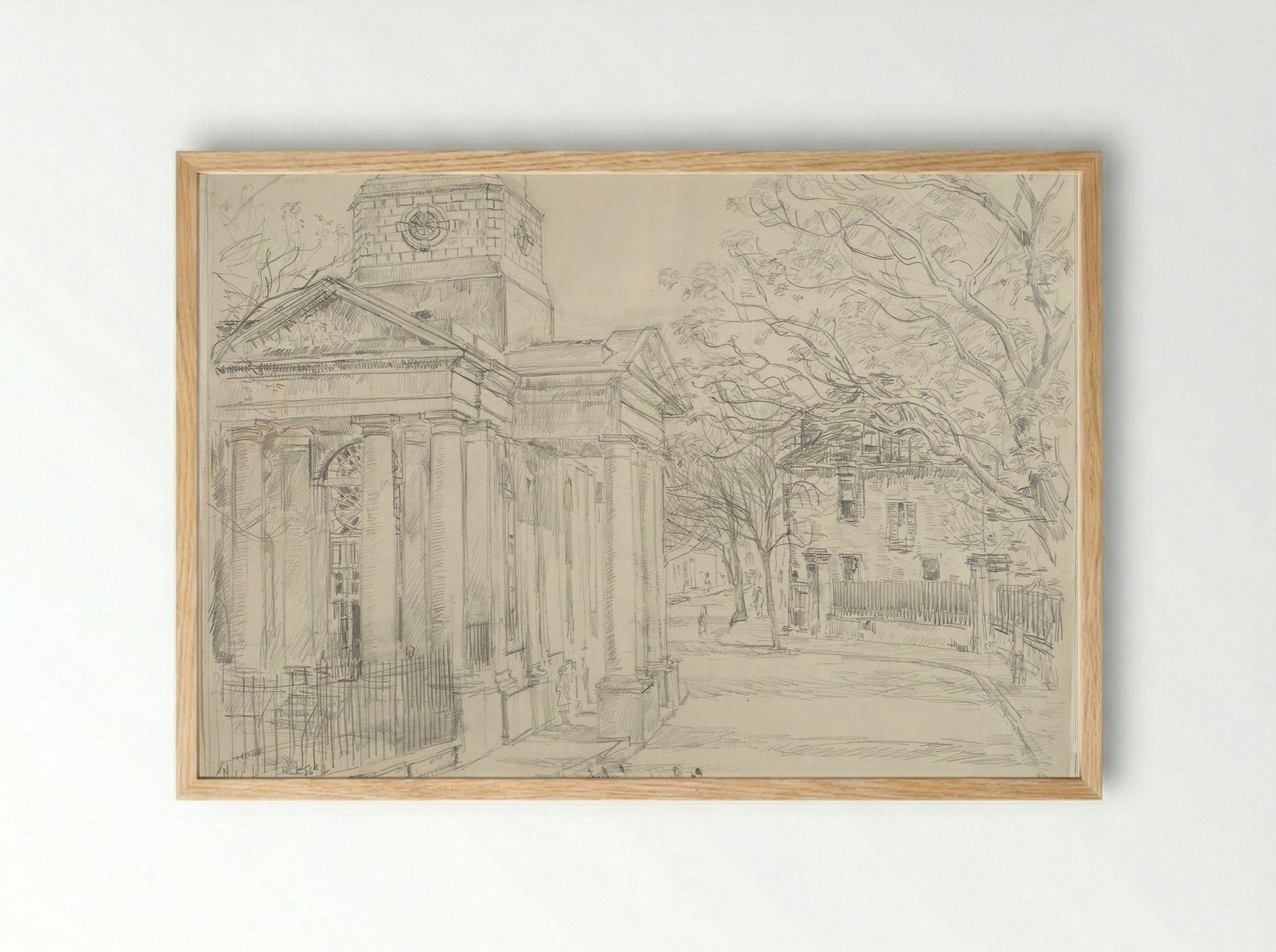 Saint Philip's, Charleston, South Carolina - Childe Hassam - Framed Print Wood
