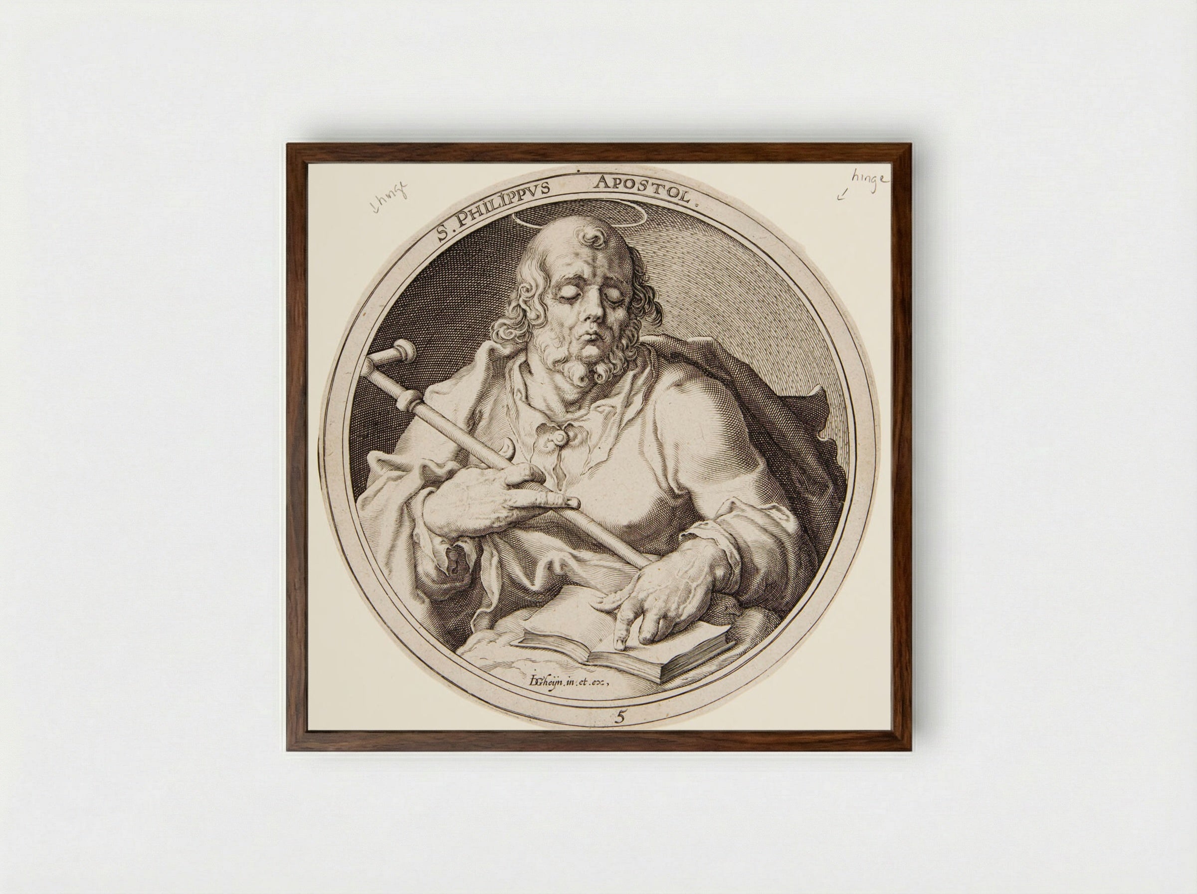 Saint Philip - Zacharias Dolendo - Framed Print Dark Wood