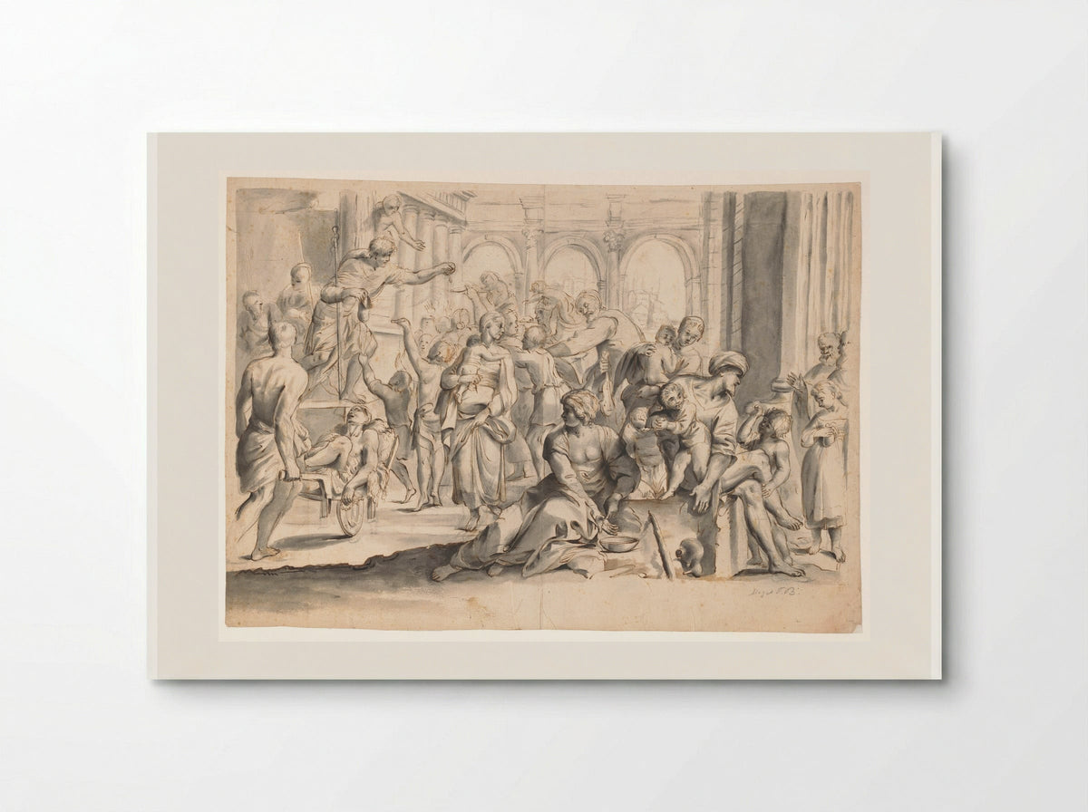 Saint Roch Distributing Alms - Moses ter Borch - Poster