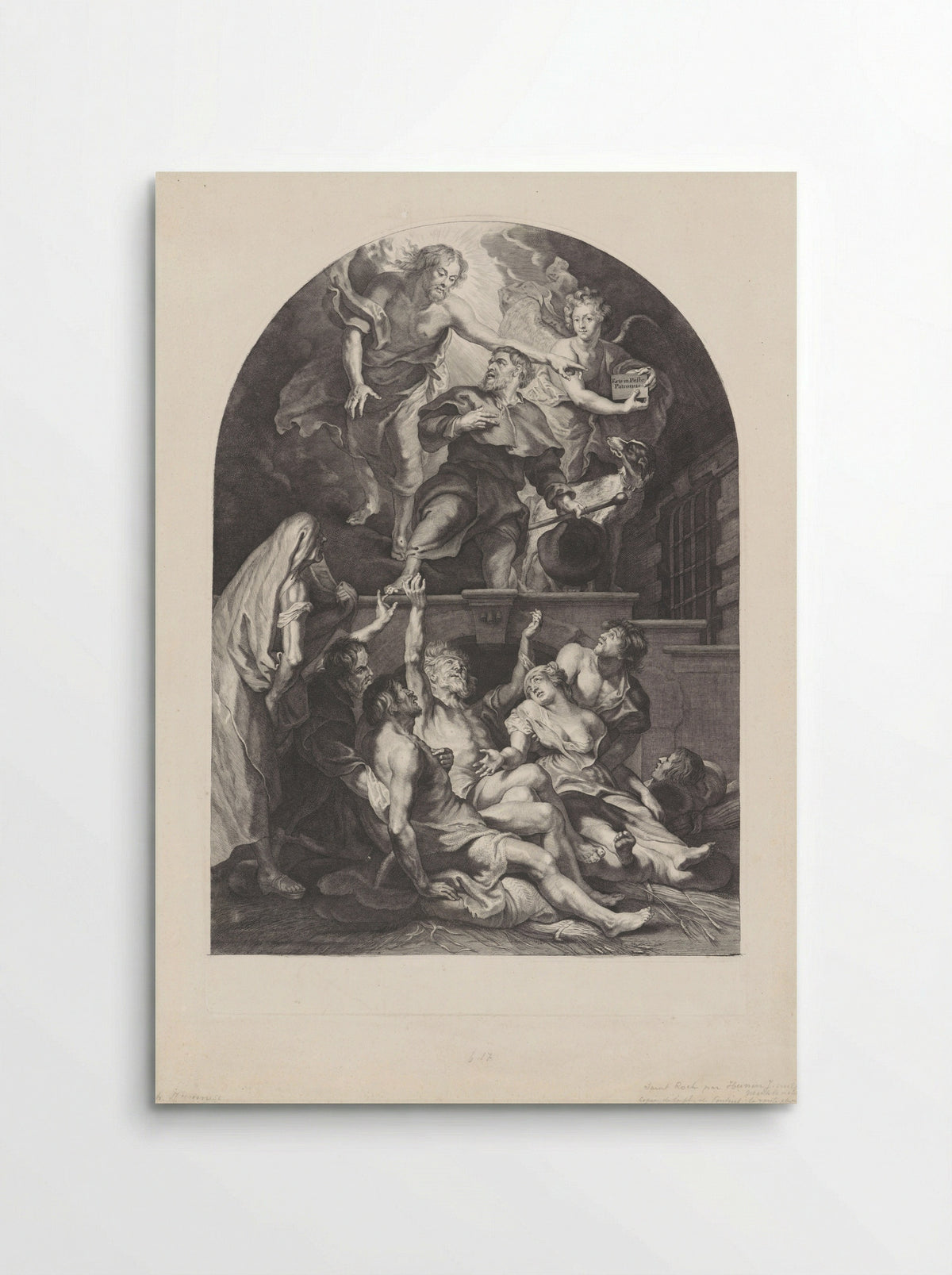 Saint Roch and the Plague Victims - Joseph Hunin - Poster