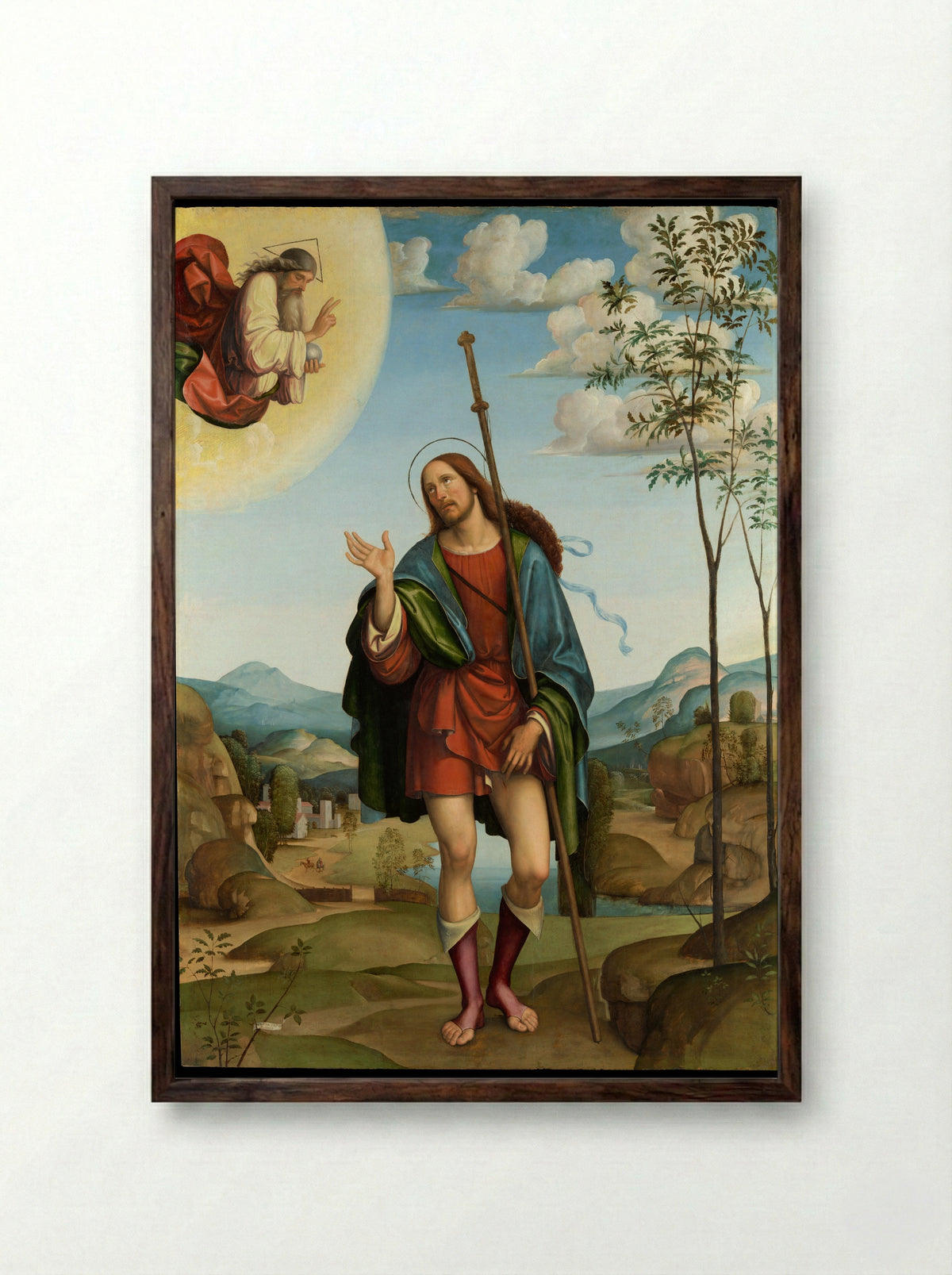 Saint Roch - Francesco Francia - Framed Print Dark Wood