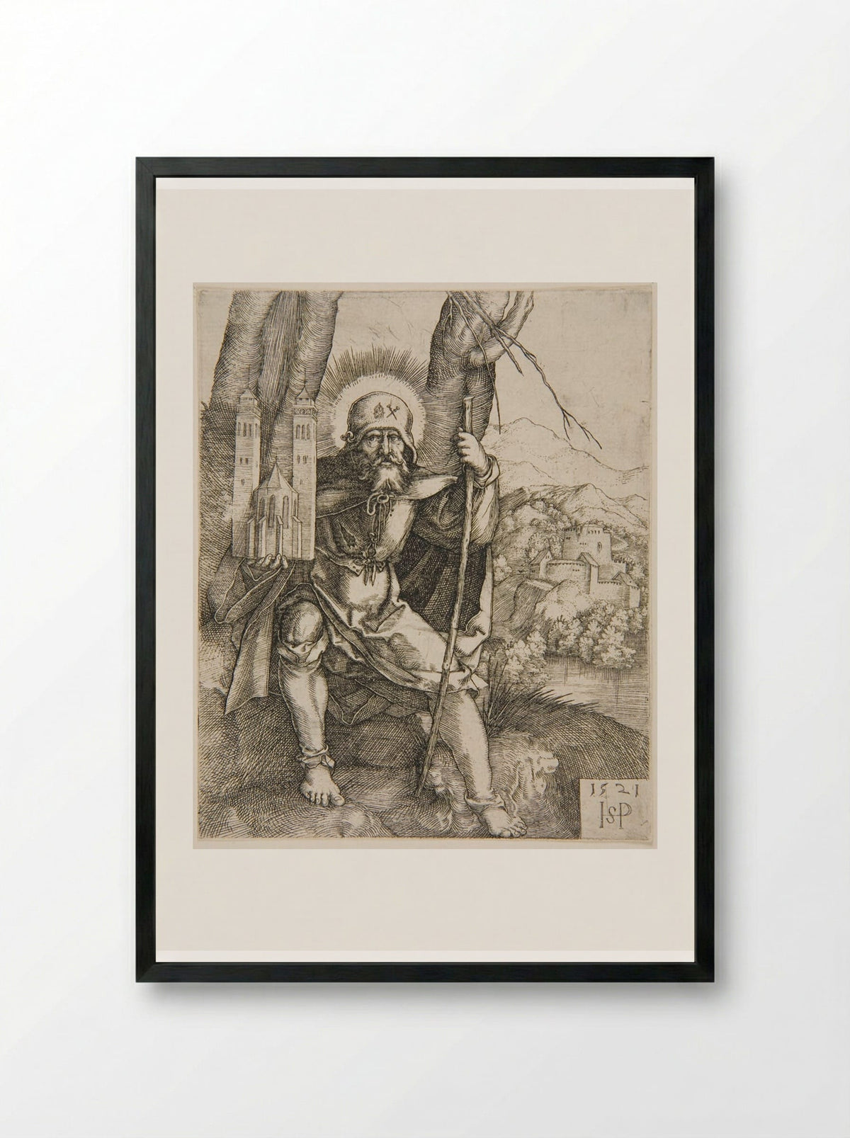 Saint Sebaldus - Sebald Beham - Framed Print Black
