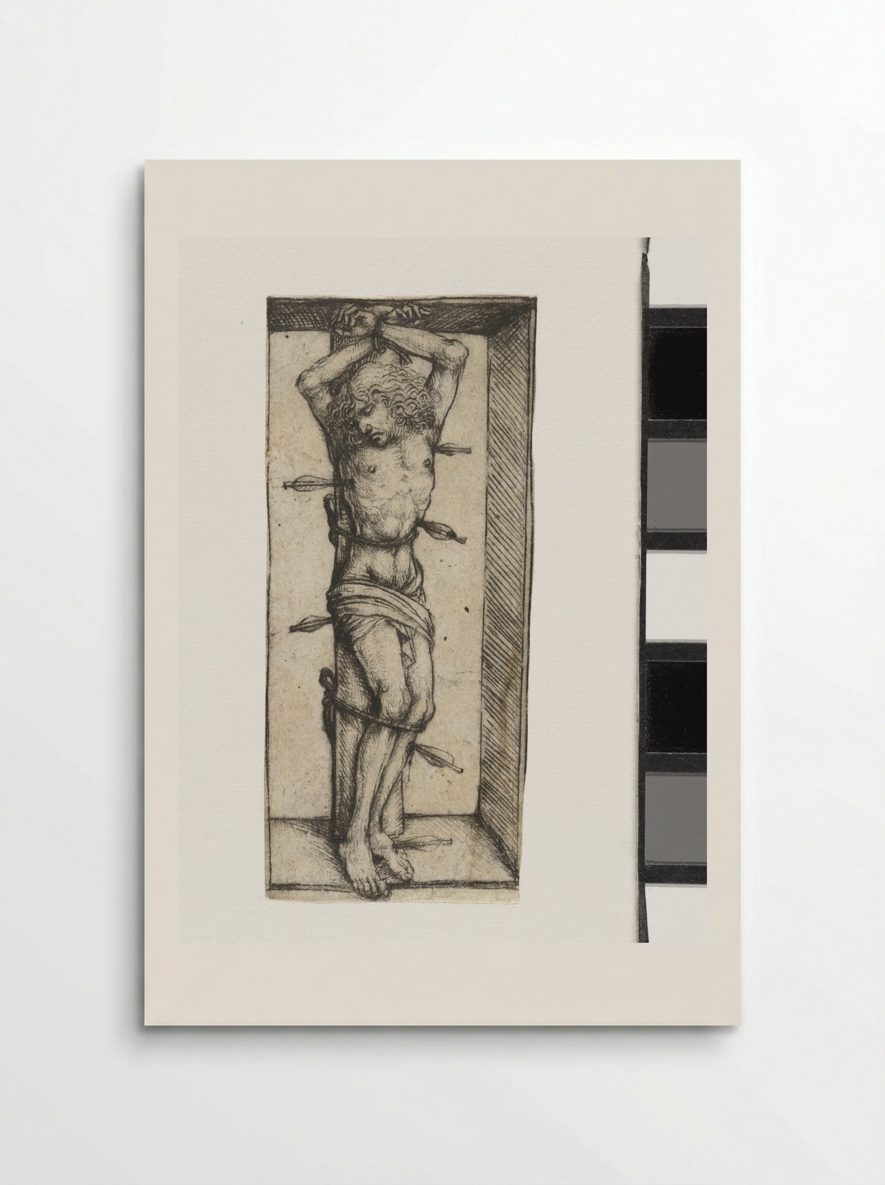 Saint Sebastian in a Niche - Meester van het Amsterdamse Kabinet - Poster