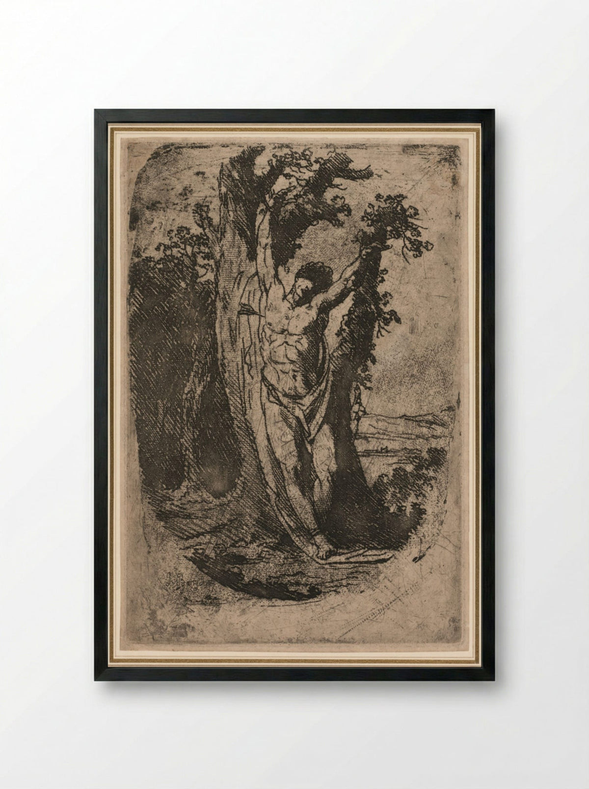 Saint Sebastian - James Barry - Framed Print Black