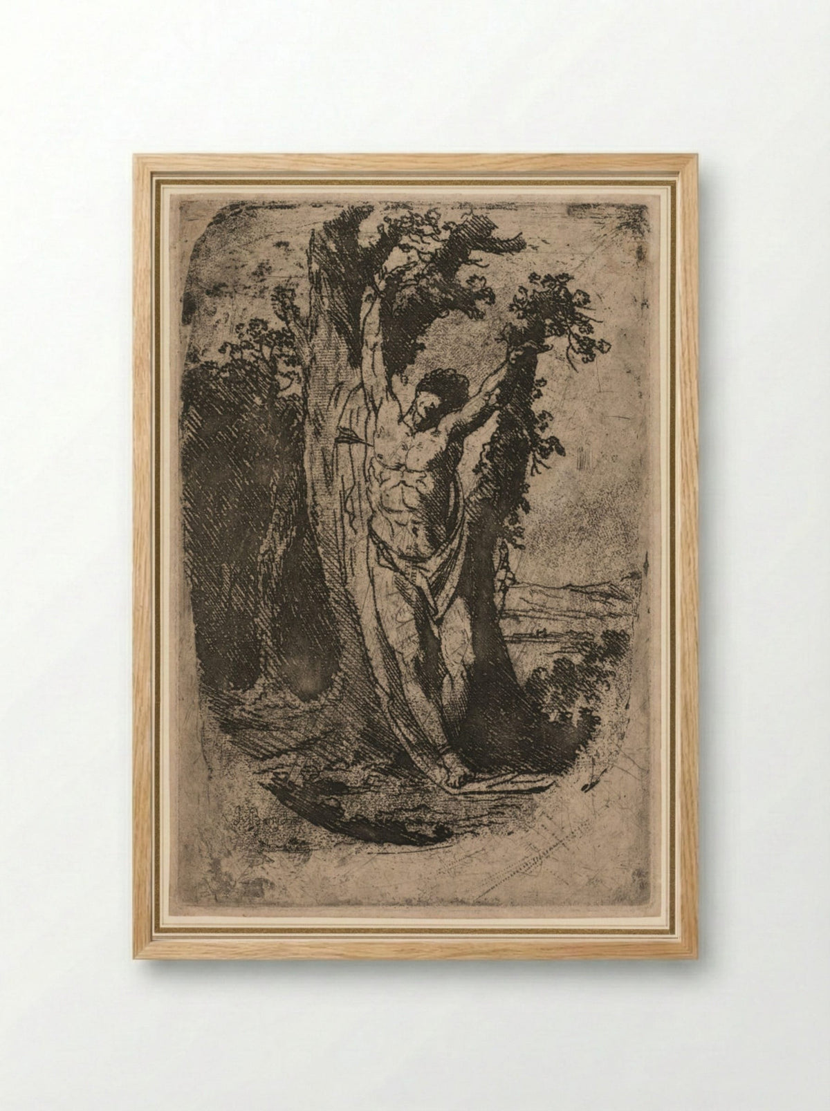 Saint Sebastian - James Barry - Framed Print Wood