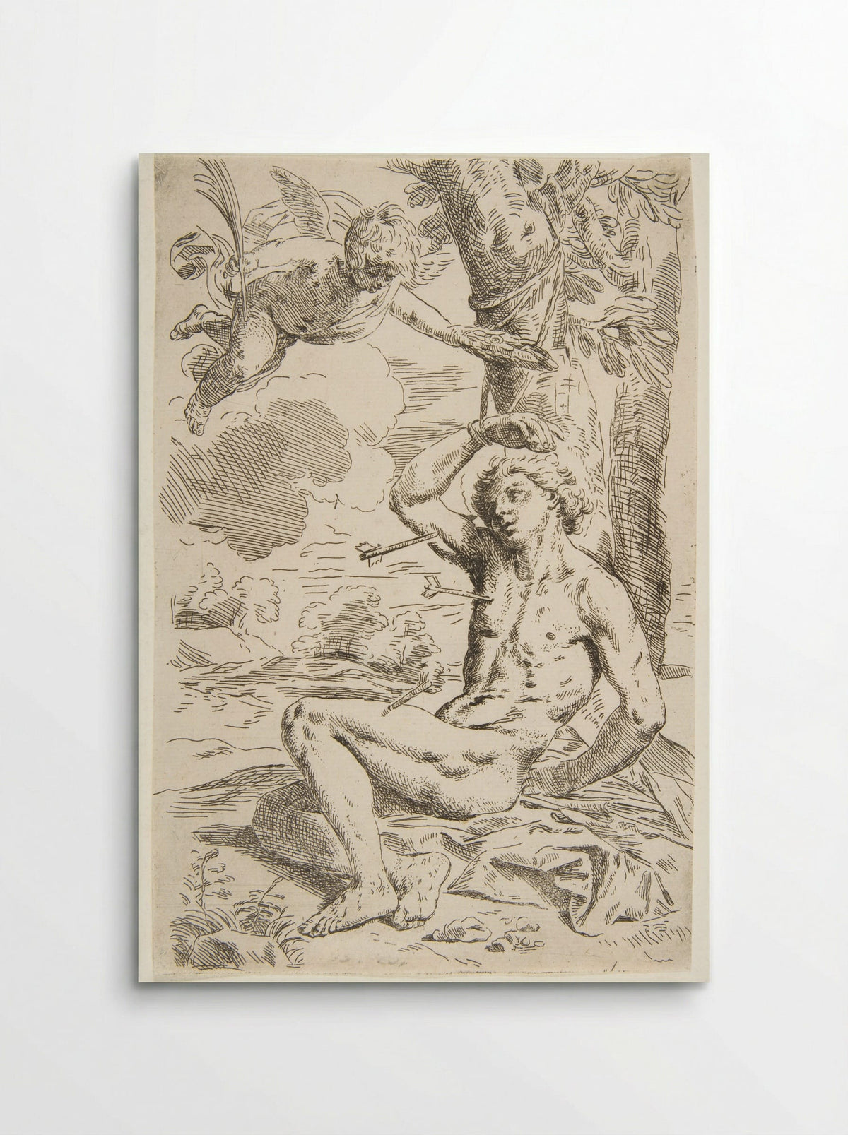 Saint Sebastian - Simone Cantarini - Poster