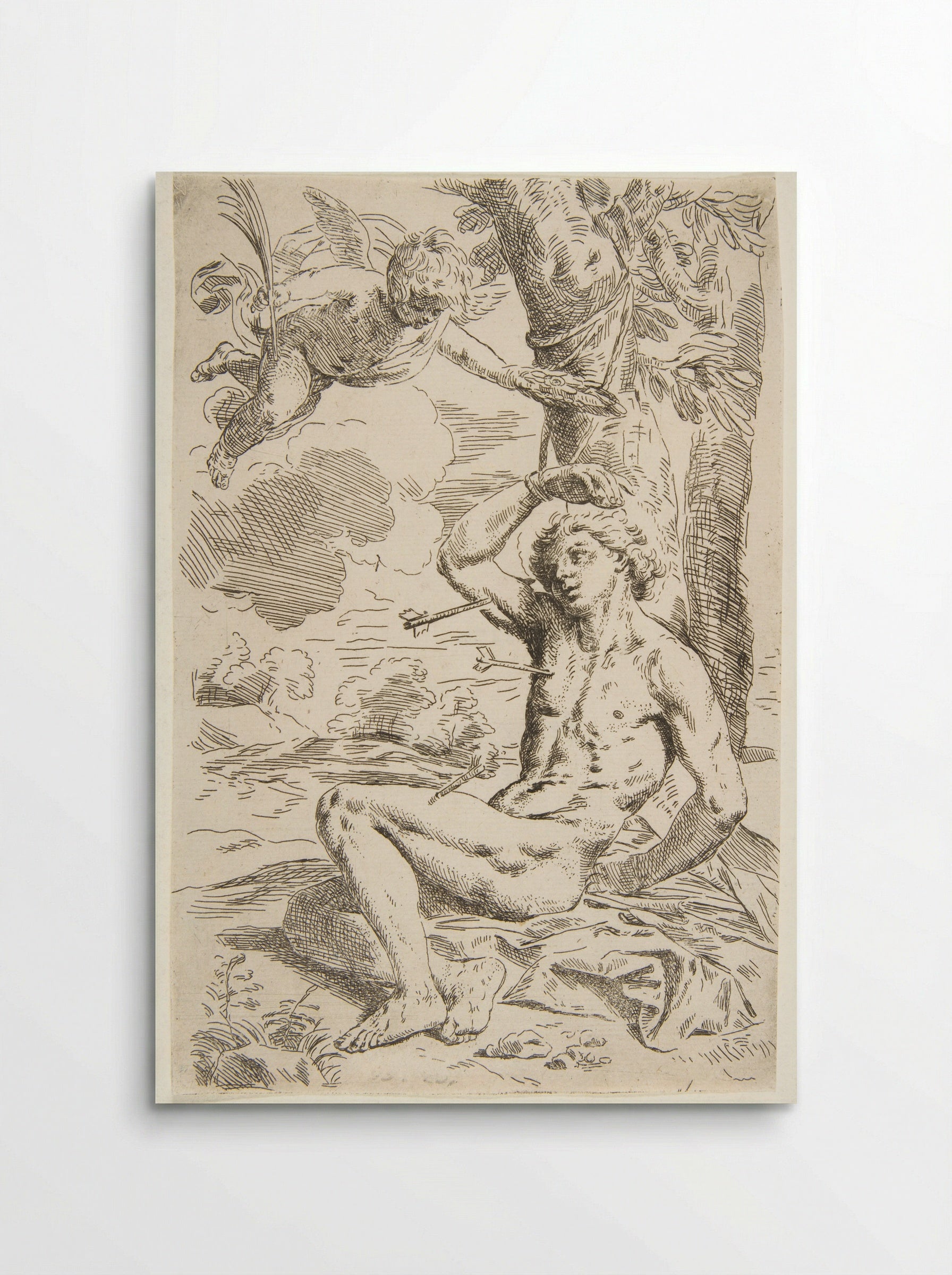 Saint Sebastian - Simone Cantarini - Poster