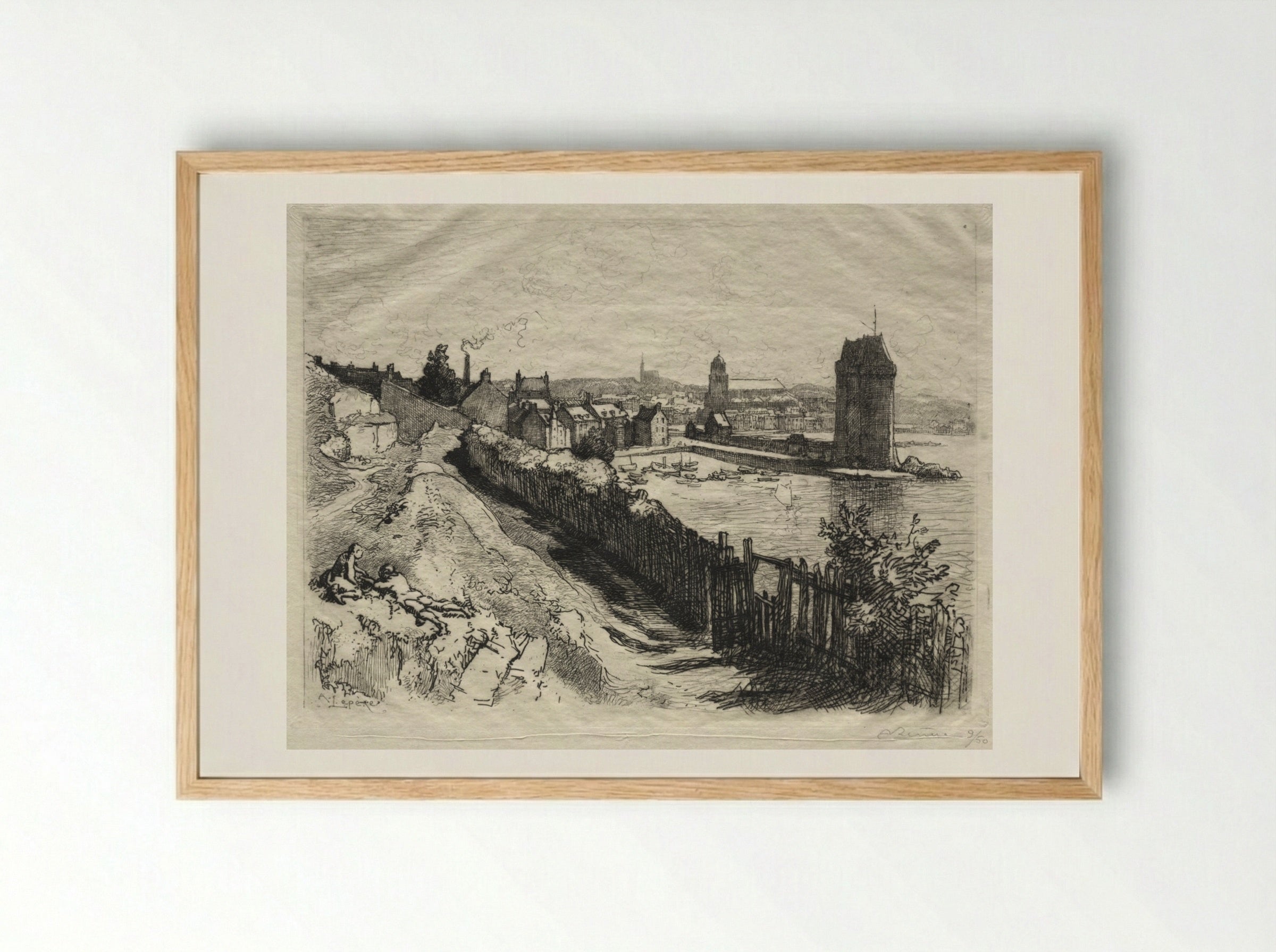 Saint-Servan - Auguste Louis Lepère - Framed Print Wood