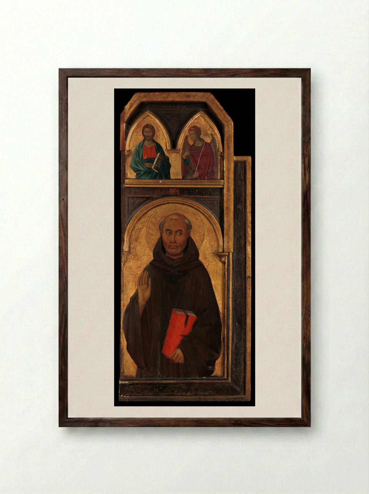 Saint Silvester Gozzolini - Segna di Buonaventura - Framed Print Dark Wood