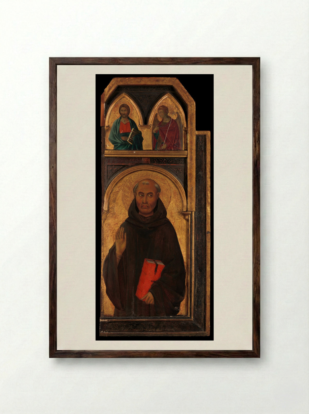 Saint Silvester Gozzolini - Segna di Buonaventura - Framed Print Dark Wood
