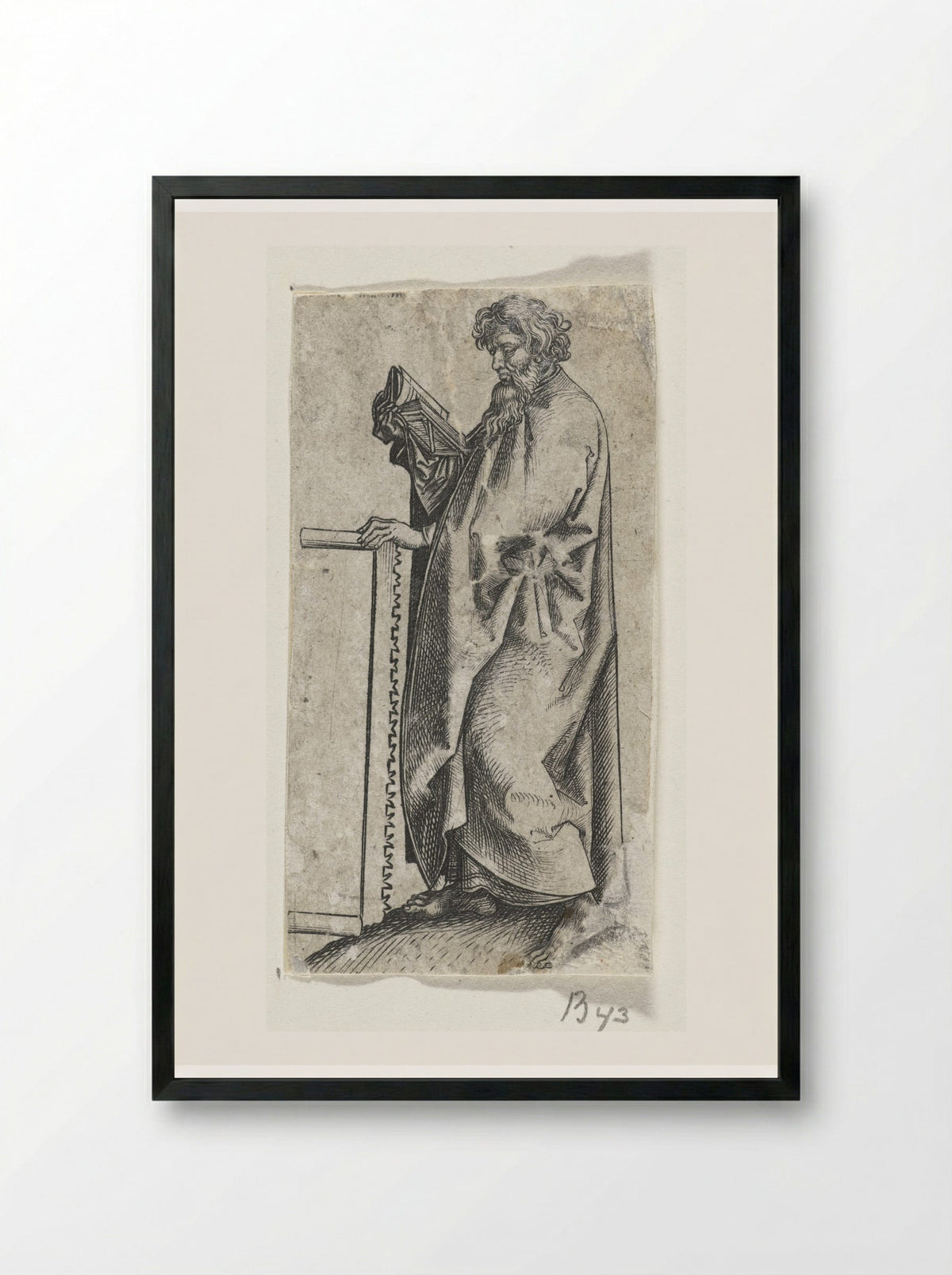 Saint Simon - Martin Schongauer - Framed Print Black