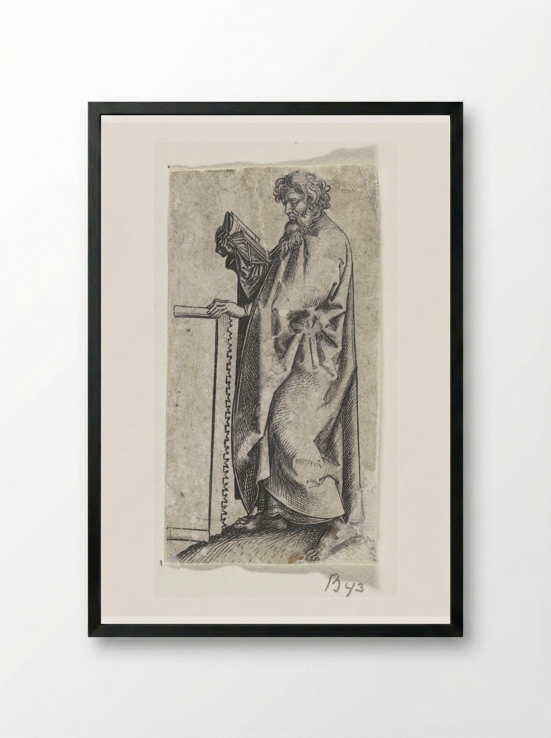 Saint Simon - Martin Schongauer - Framed Print Black
