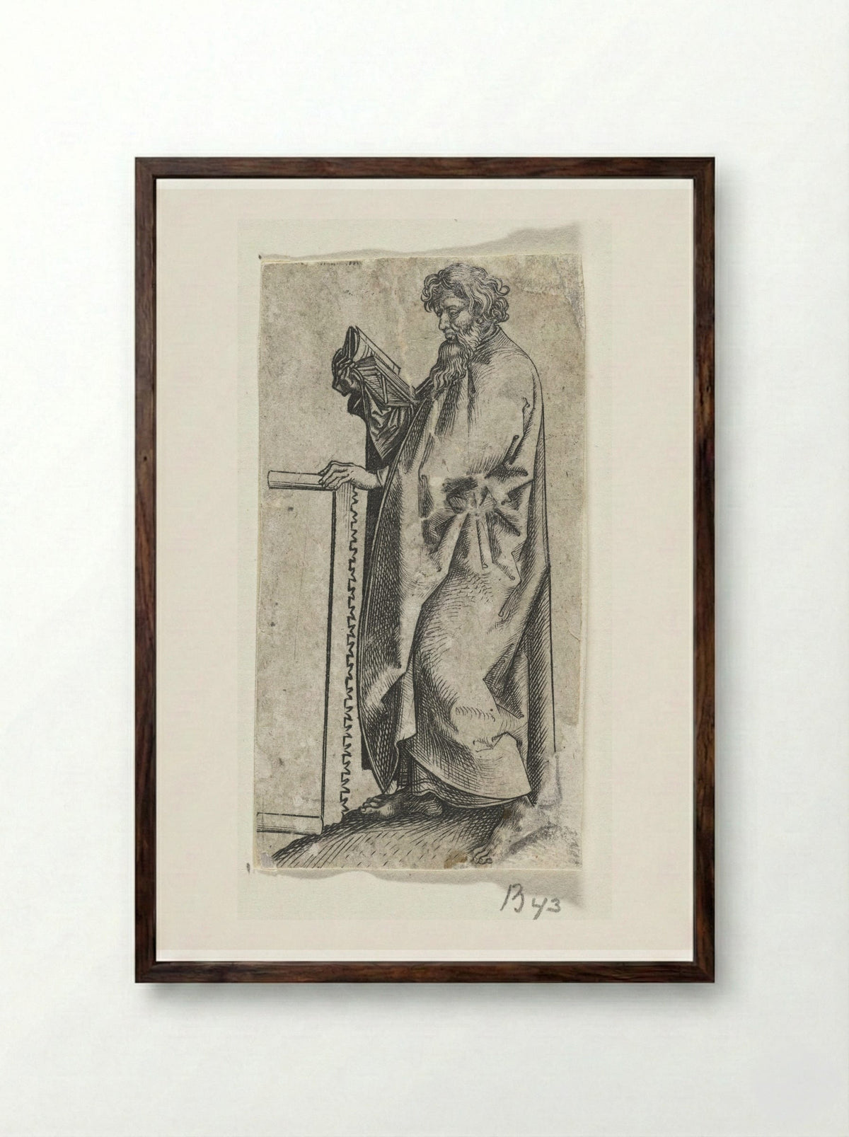 Saint Simon - Martin Schongauer - Framed Print Dark Wood
