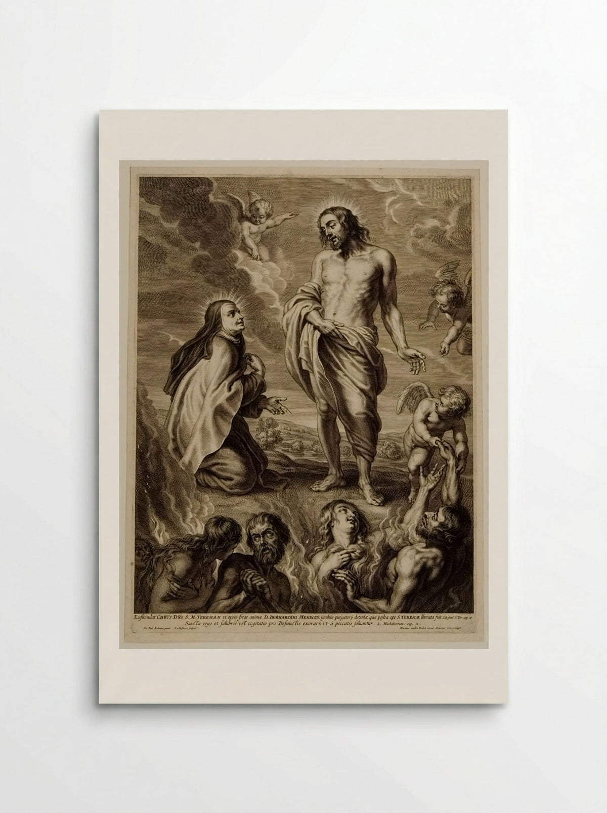Saint Theresa Interceding for the Souls in Purgatory - Schelte Adamsz. Bolswert - Poster