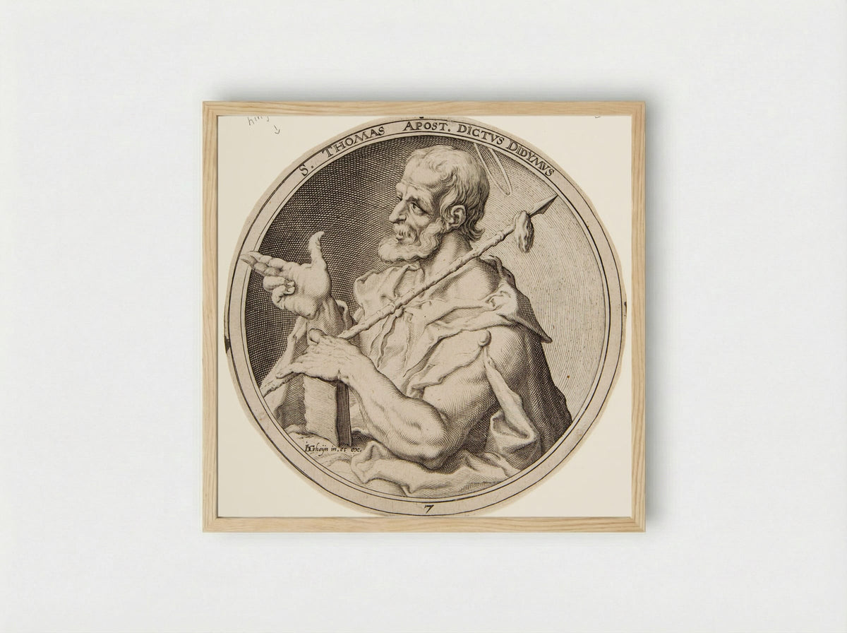 Saint Thomas (Apost. Dictus Didymus) - Zacharias Dolendo - Framed Print Wood