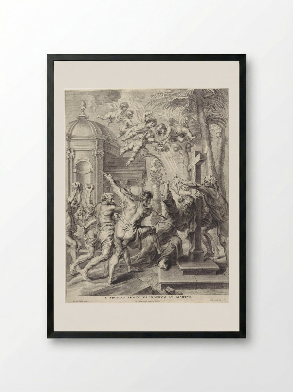 Saint Thomas Apostolus Indorum et Martyr - Jacob Neeffs - Framed Print Black