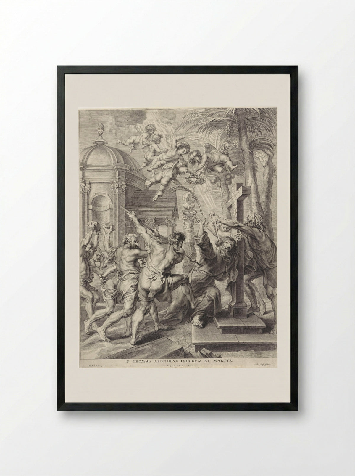 Saint Thomas Apostolus Indorum et Martyr - Jacob Neeffs - Framed Print Black