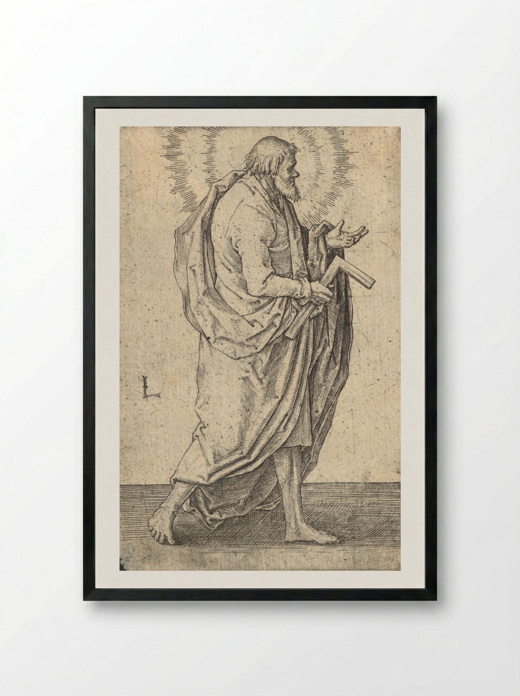Saint Thomas - Lucas van Leyden - Framed Print Black