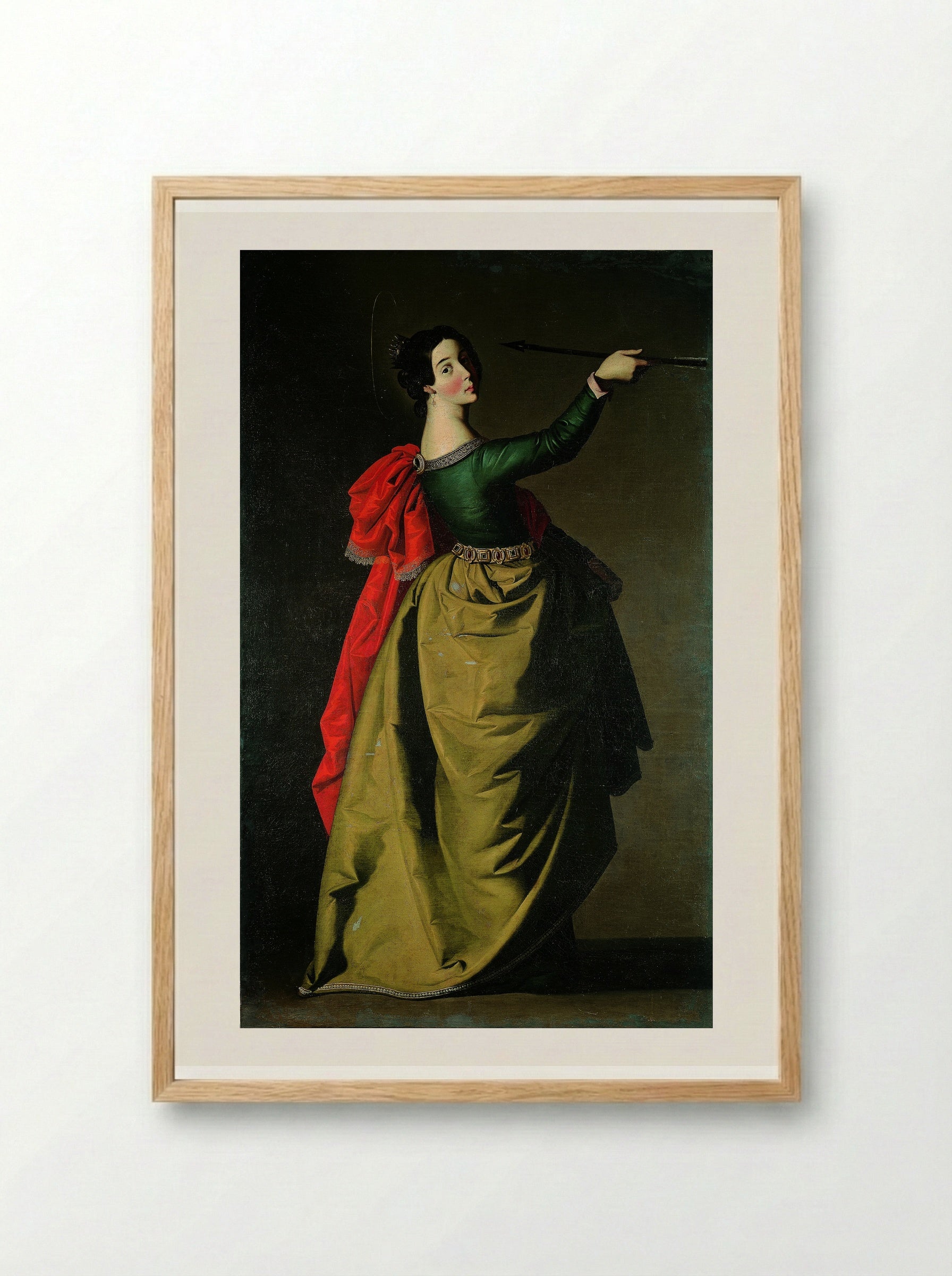Saint Ursula - Francisco de Zurbarán - Framed Print Wood