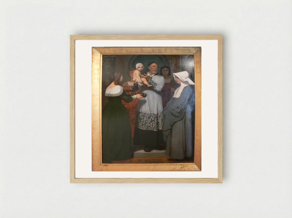 Saint Vincent de Paul - Jean-Léon Gérôme - Framed Print Wood