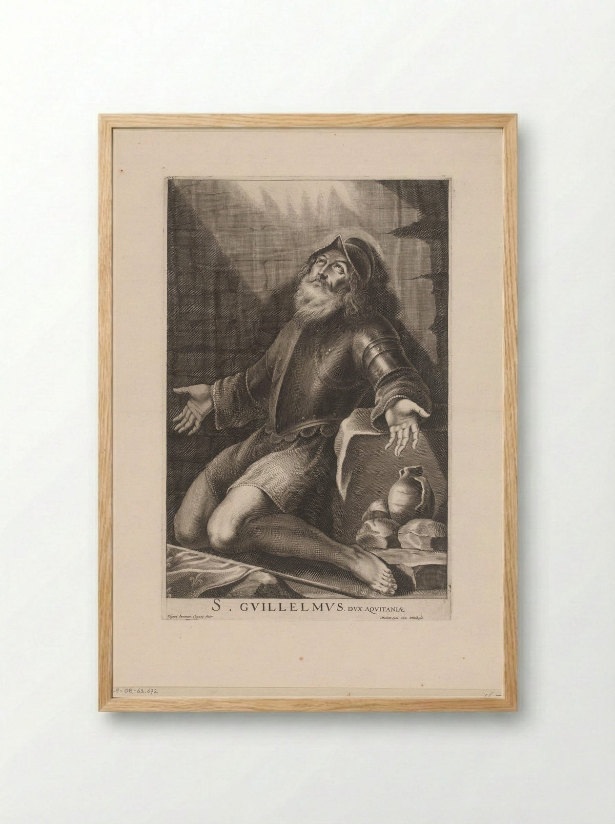 Saint William of Aquitaine - Jean Couvay - Framed Print Wood