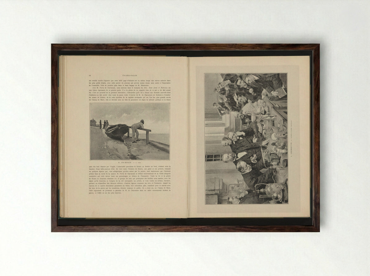 Sainte-Claire Deville - Léon Lhermitte - Framed Print Dark Wood