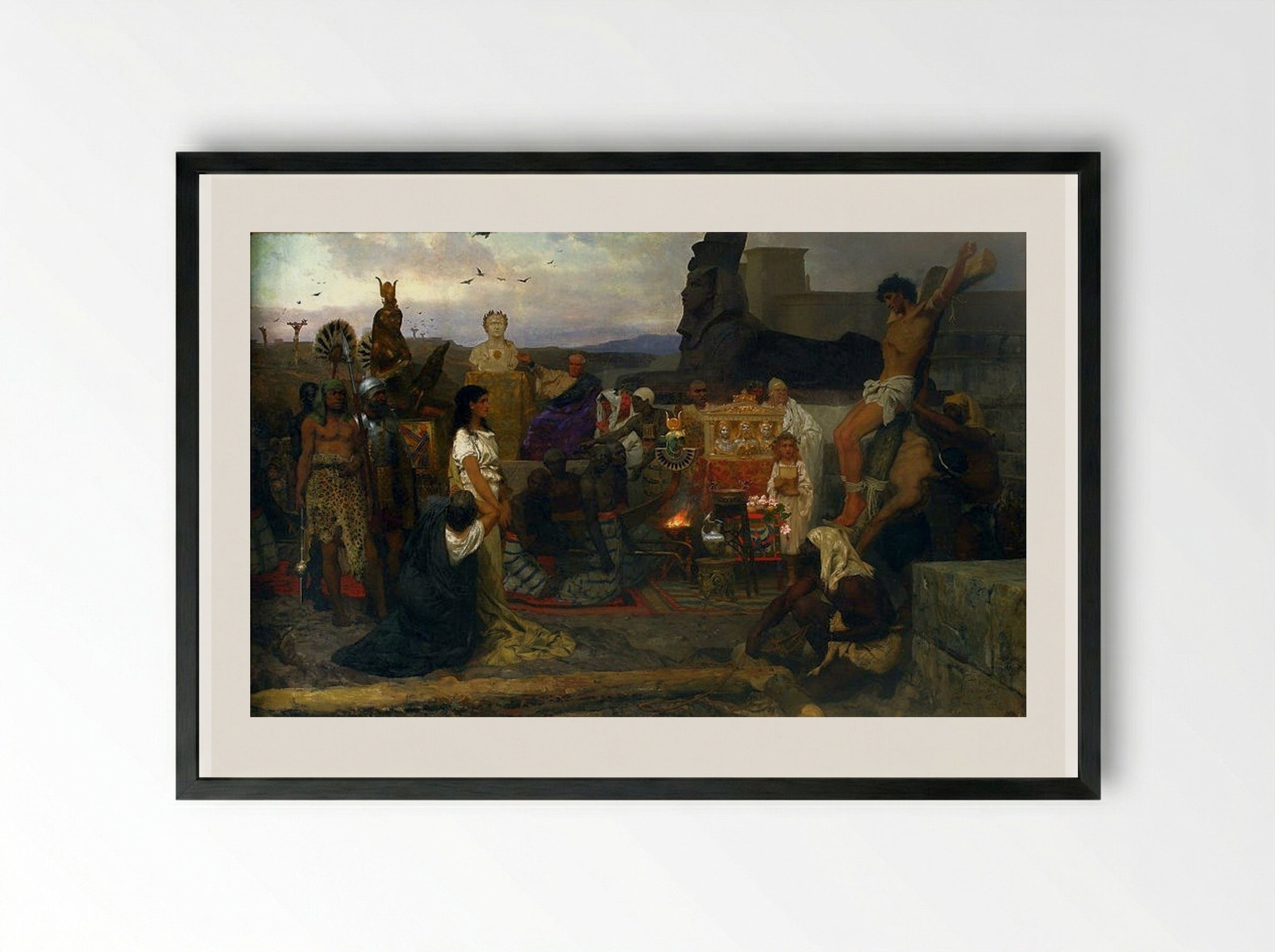 Saints Timothy and Maura - Henryk Siemiradzki - Framed Print Black