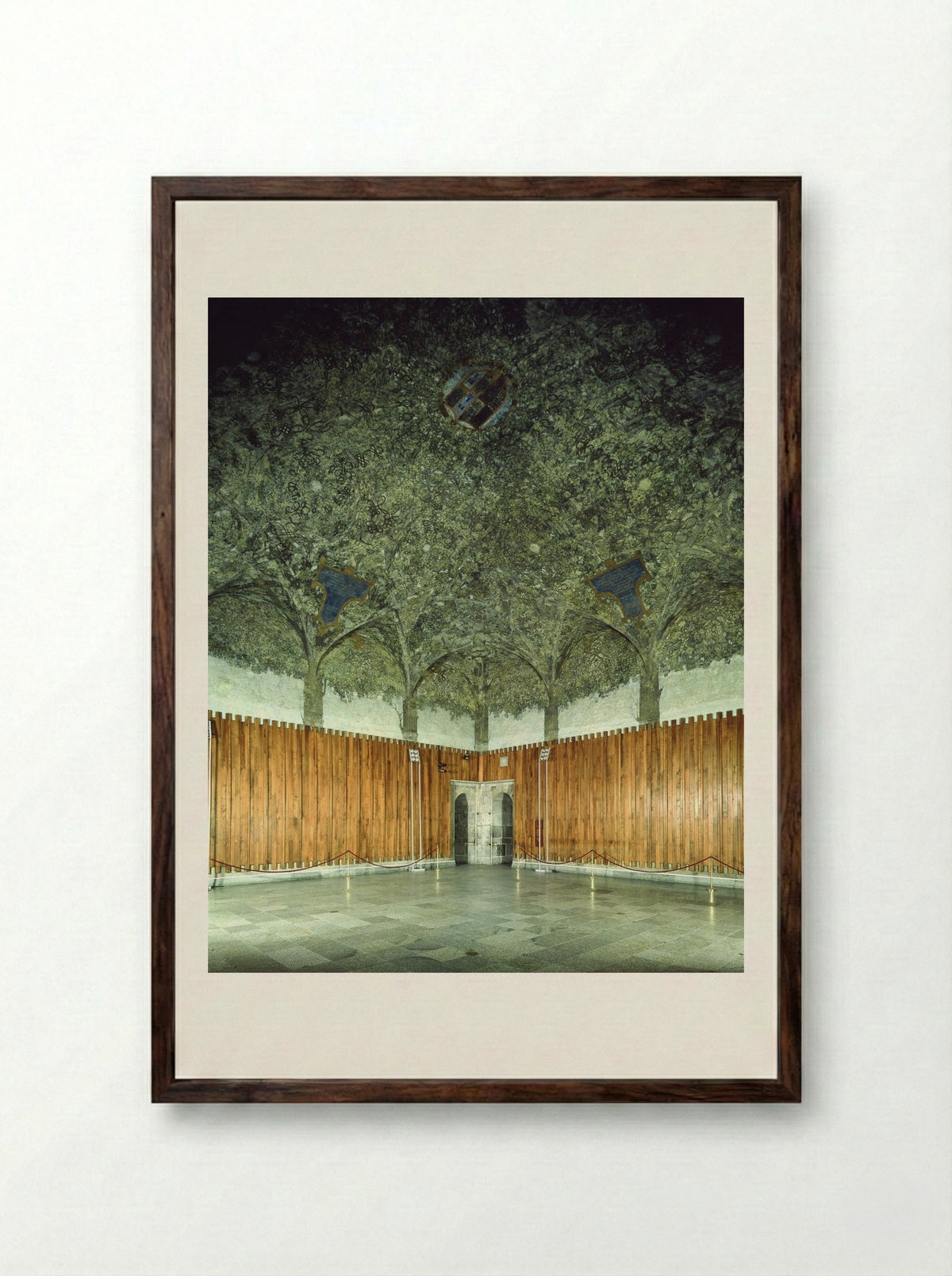 Sala delle Asse - Leonardo da Vinci - Framed Print Dark Wood