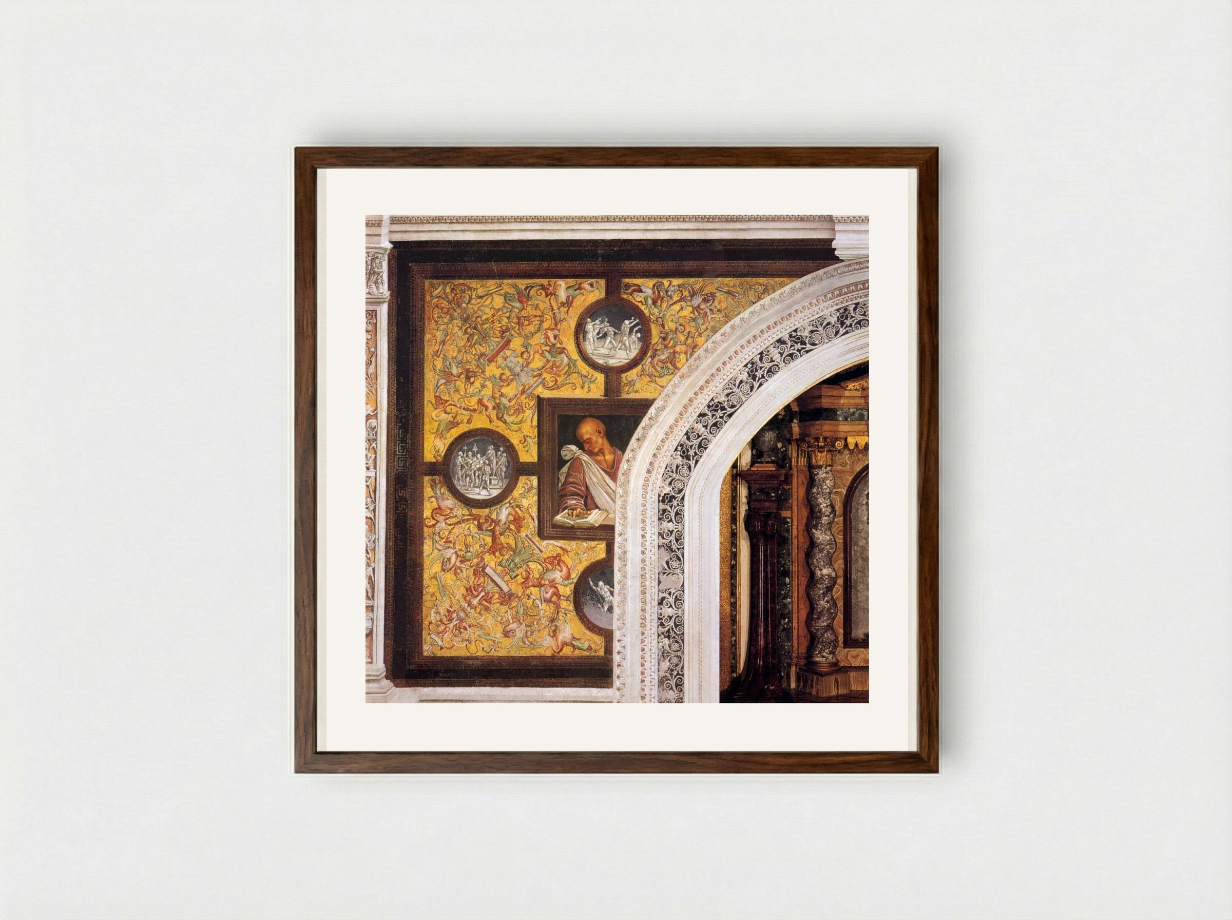 Sallust - Luca Signorelli - Framed Print Dark Wood