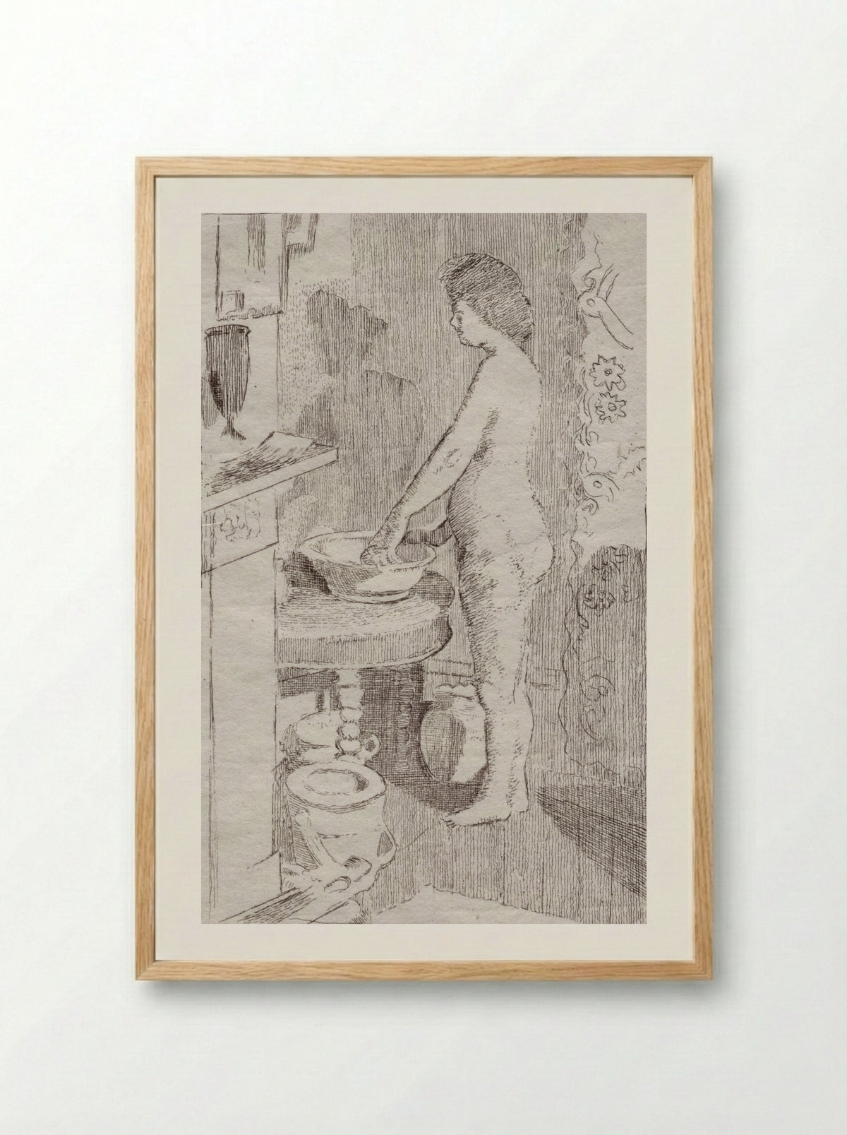 Sally: The Small Plate - Walter Sickert - Framed Print Wood