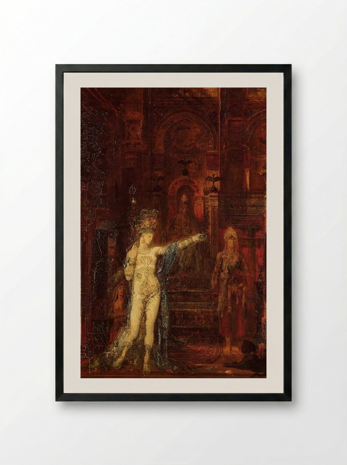 Salome Dancing before Herod - Gustave Moreau - Framed Print Black