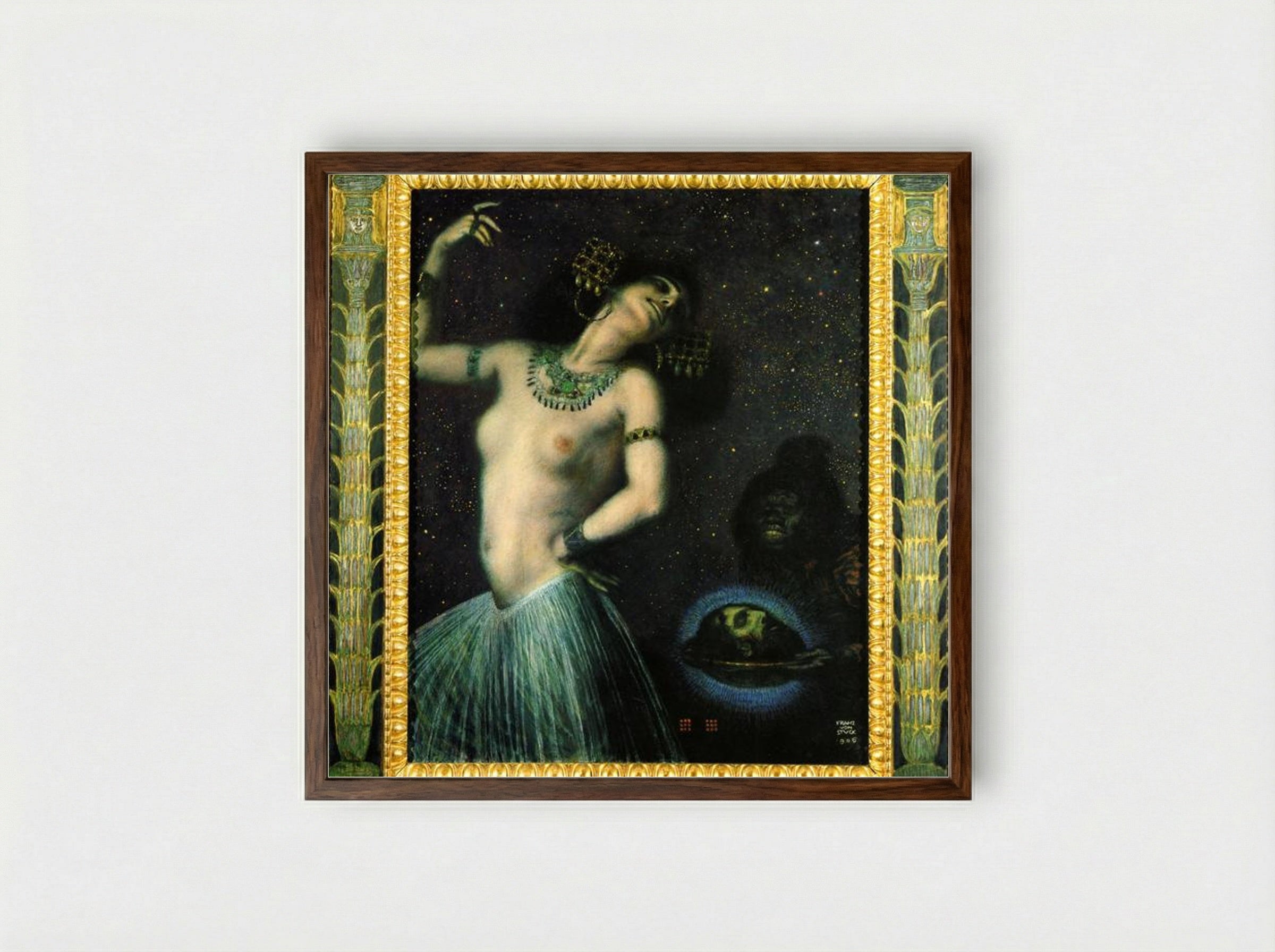 Salome - Franz von Stuck - Framed Print Dark Wood