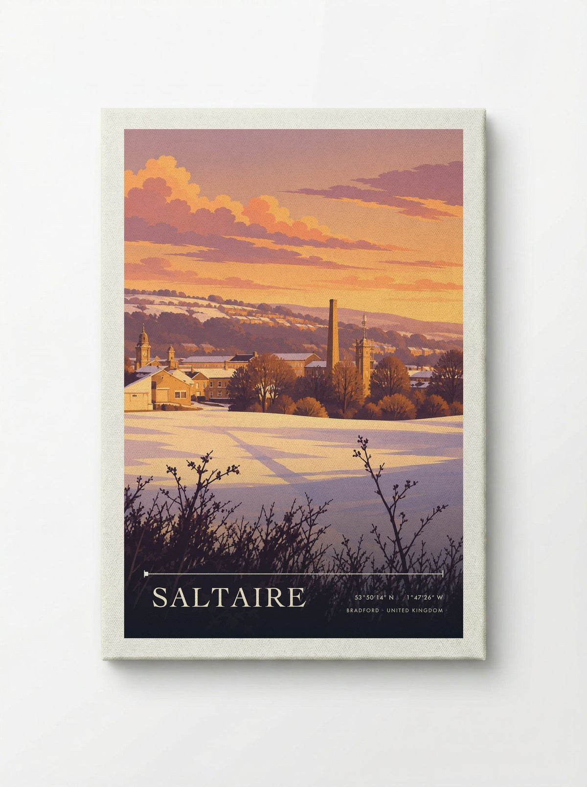 Saltaire, Bradford | Travel Poster - Canvas