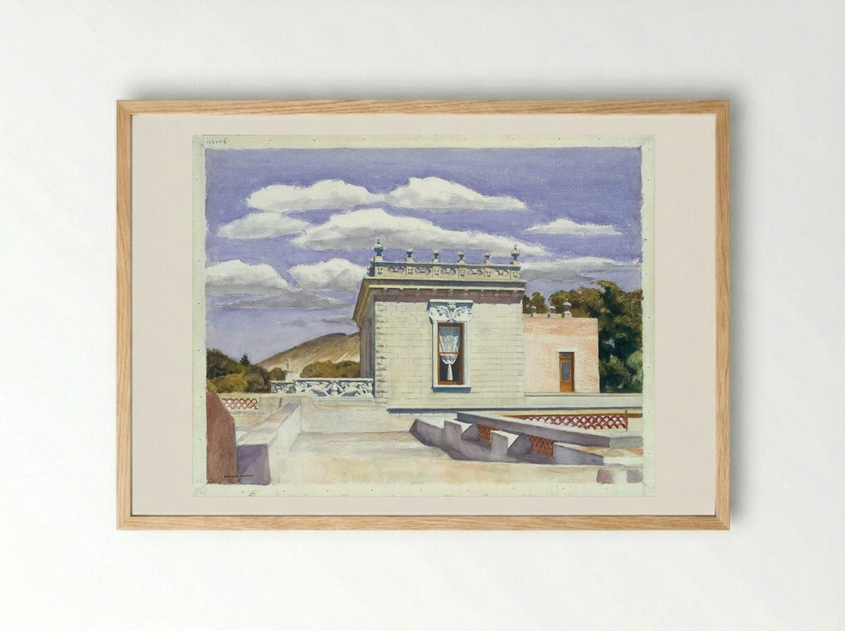Saltillo Mansion - Edward Hopper - Framed Print Wood