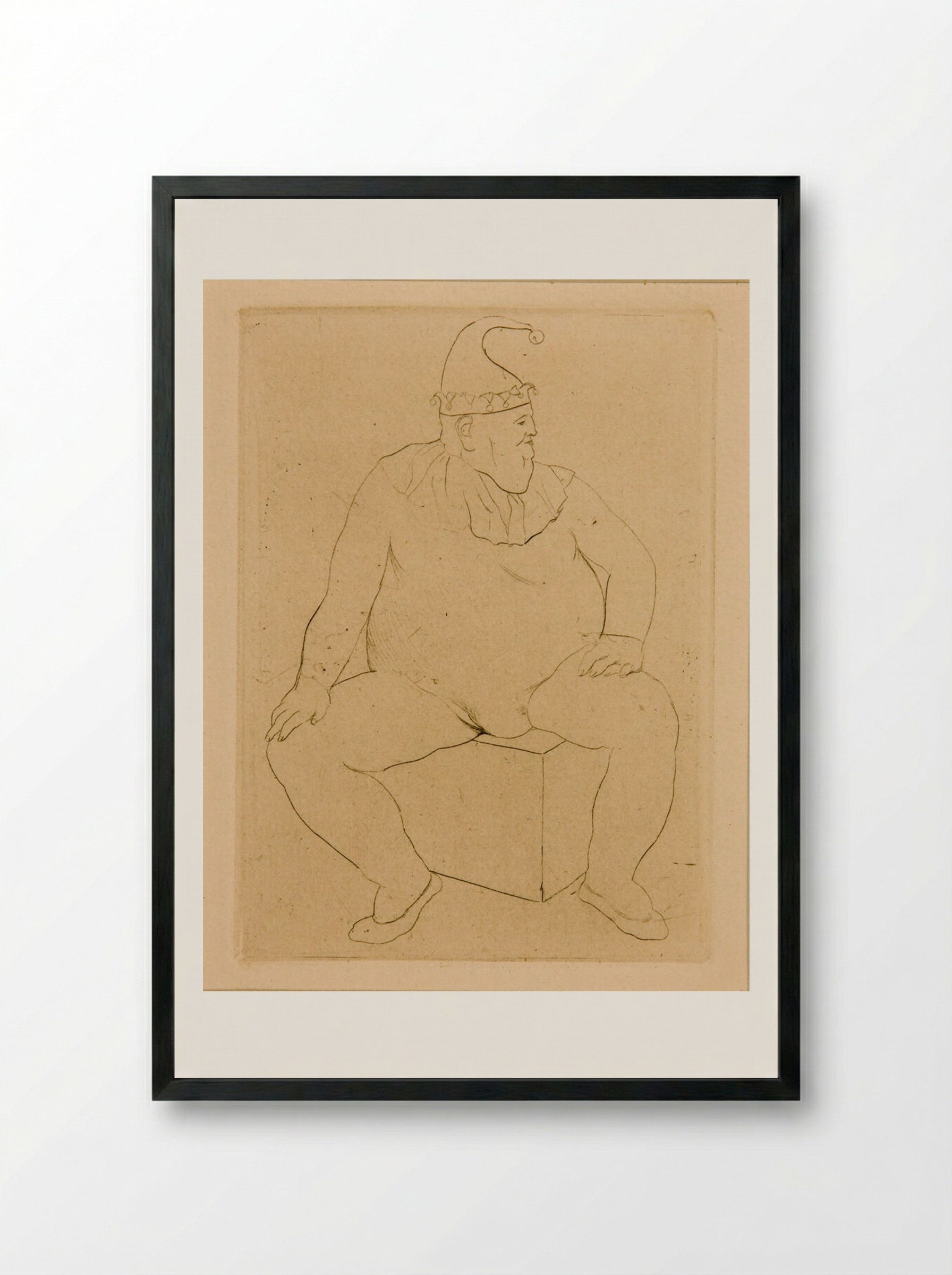 Saltimbanque at Rest - Pablo Picasso - Framed Print Black