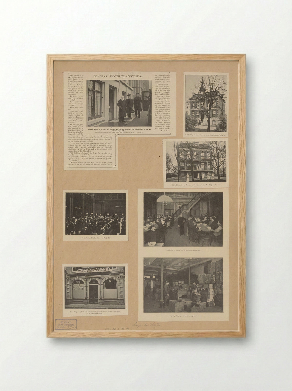 Salvation Army Facilities in Amsterdam - Fine Art Print - Framed Print Wood