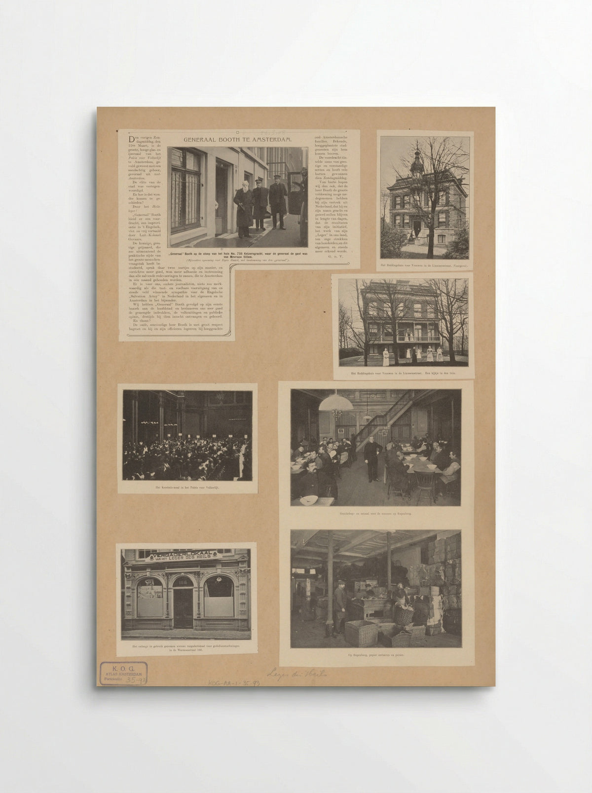 Salvation Army Facilities in Amsterdam - Fine Art Print - Poster