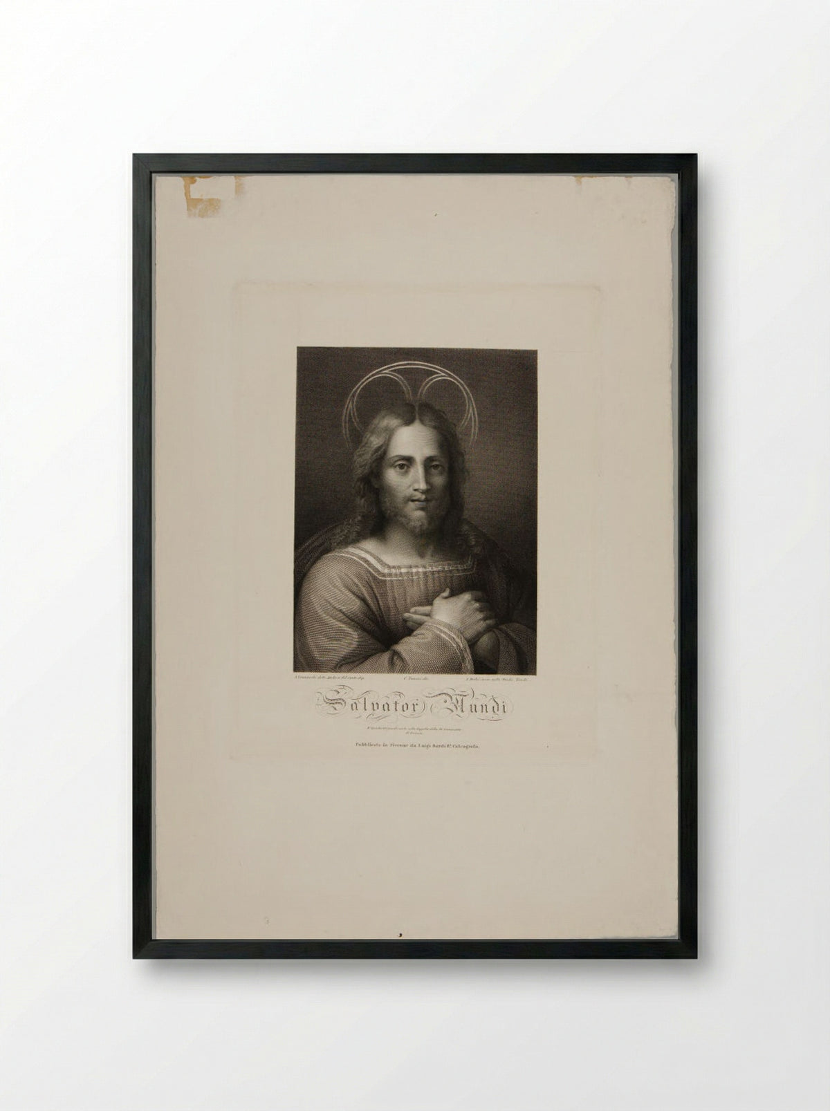 Salvator Mundi - Antonio Dalcò - Framed Print Black