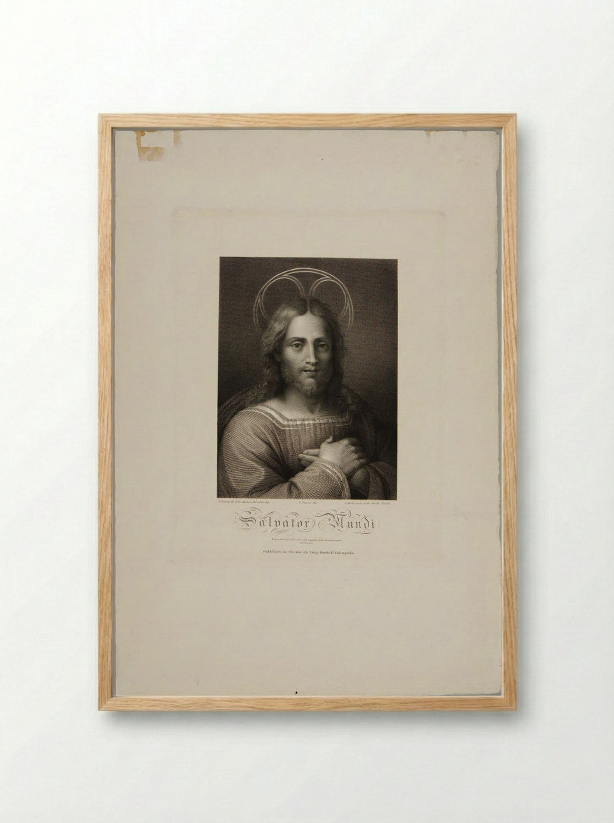 Salvator Mundi - Antonio Dalcò - Framed Print Wood