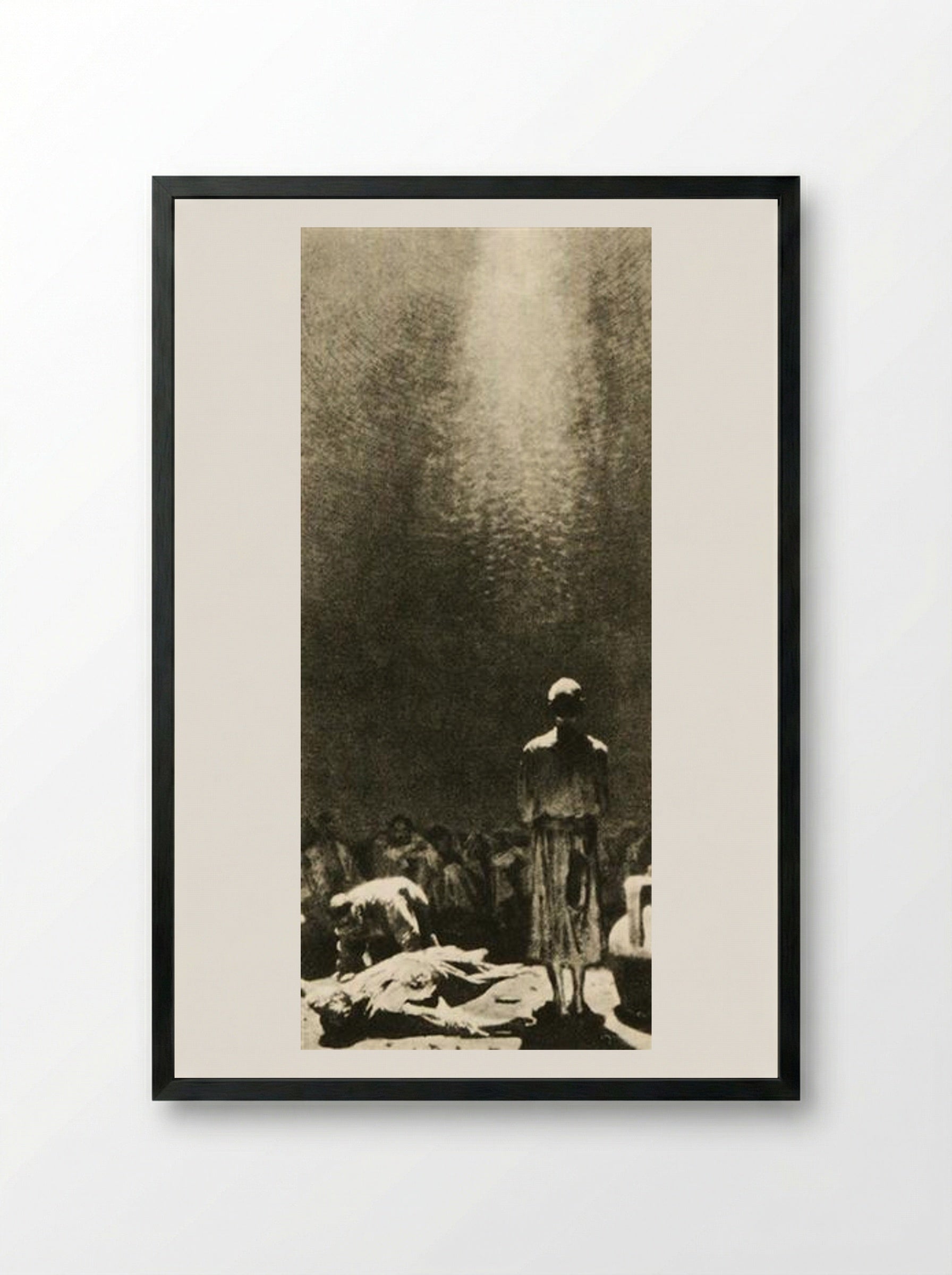 Samarkand zindan (Underground prison) - Vasily Vereshchagin - Framed Print Black