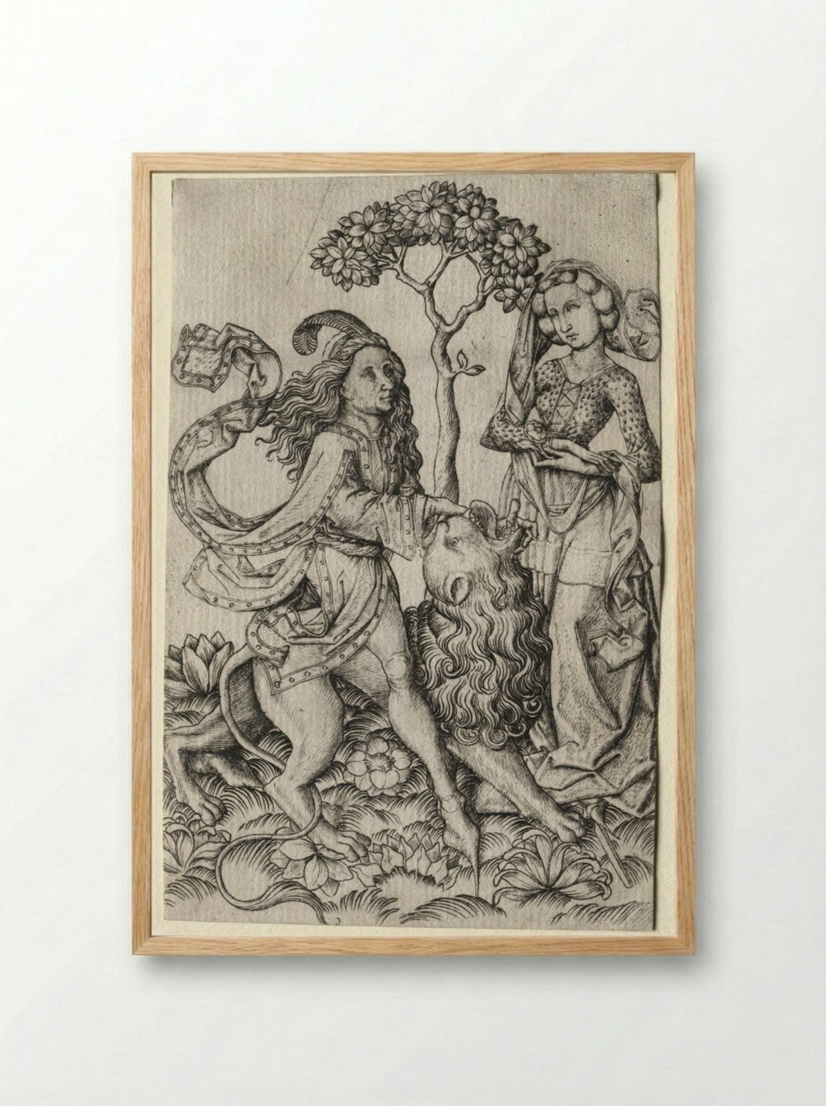 Samson Rending the Lion - Master ES - Framed Print Wood