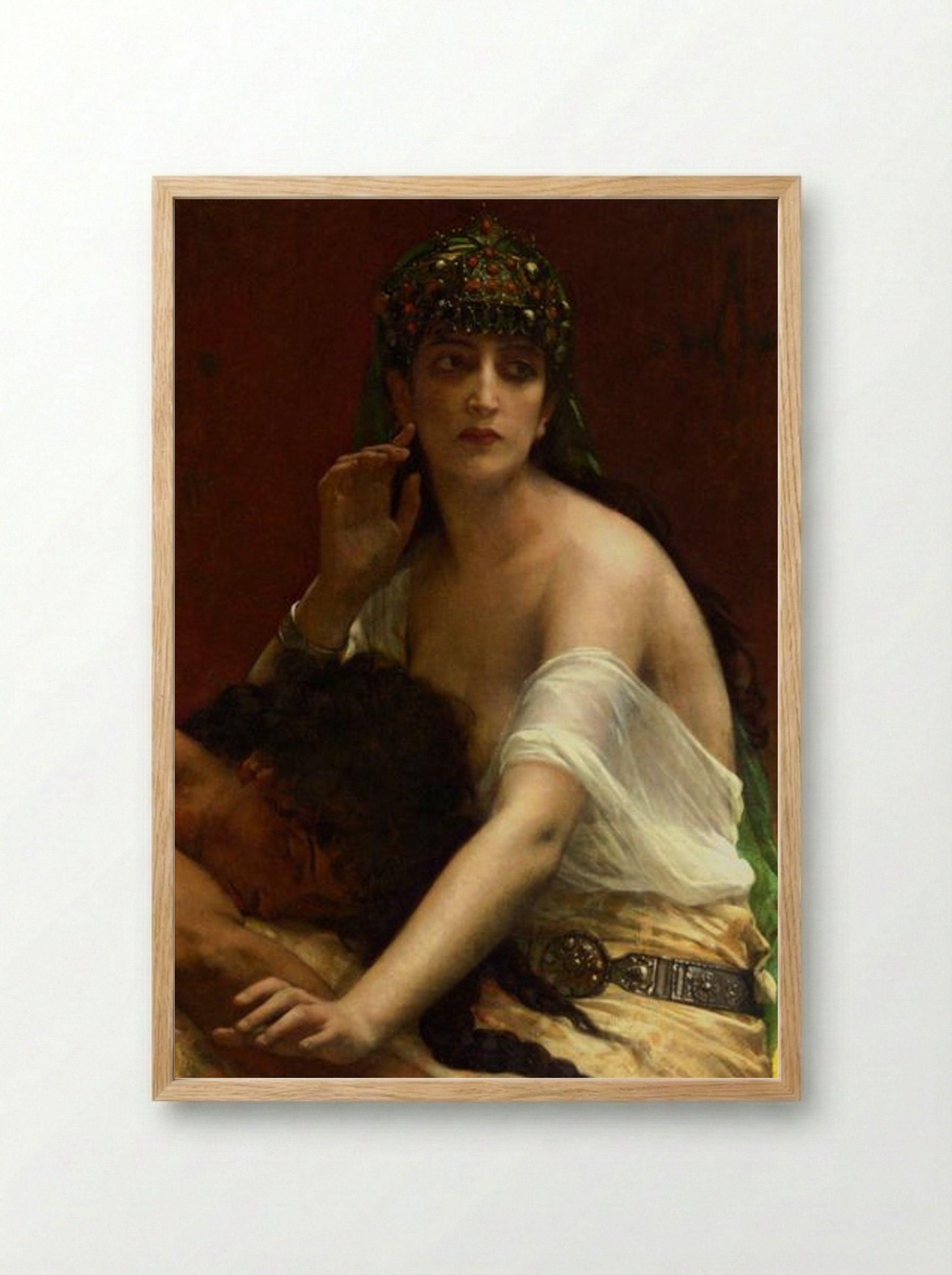 Samson and Delilah - Alexandre Cabanel - Framed Print Wood