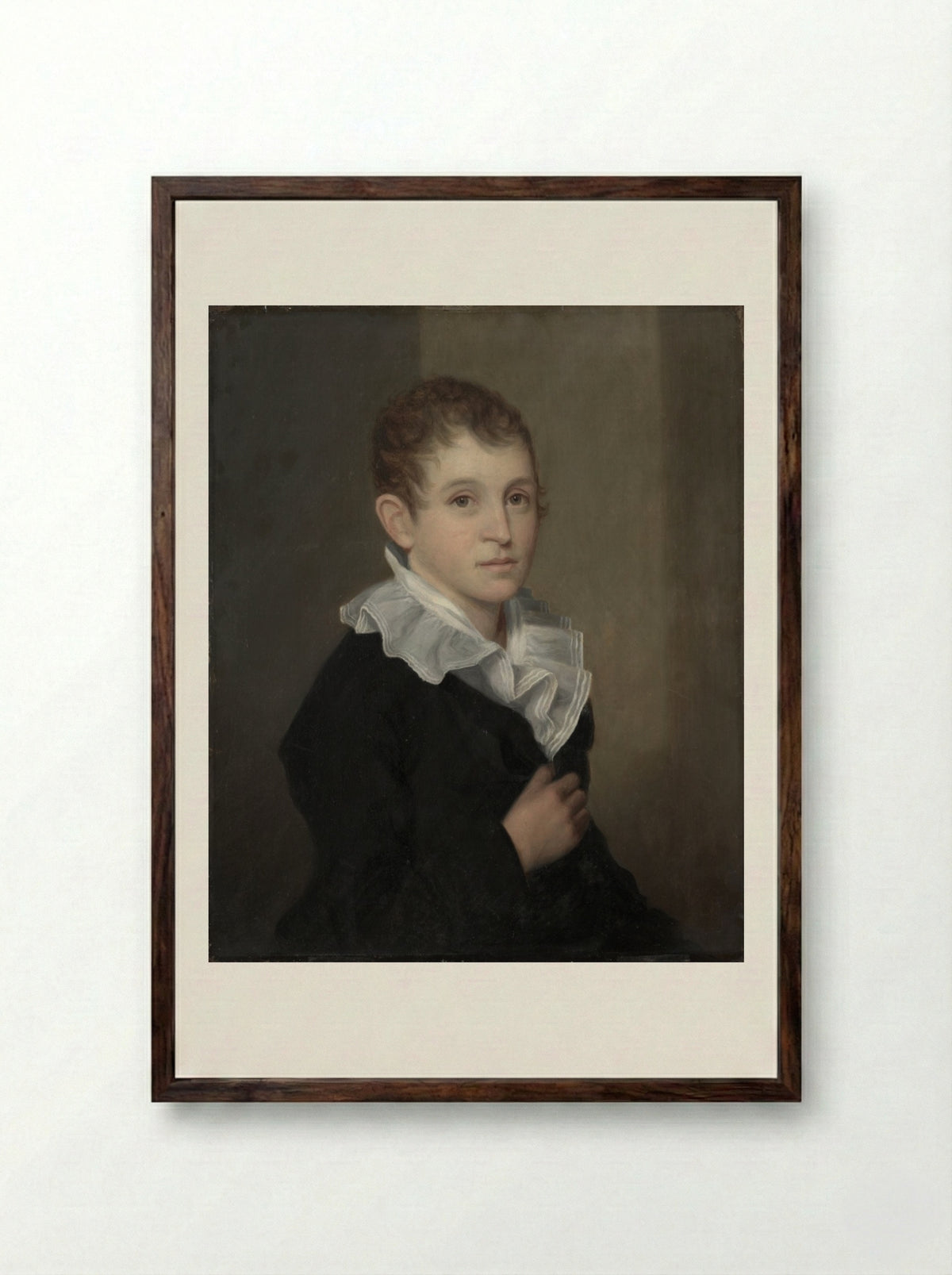 Samuel Barber Clark - James Frothingham - Framed Print Dark Wood