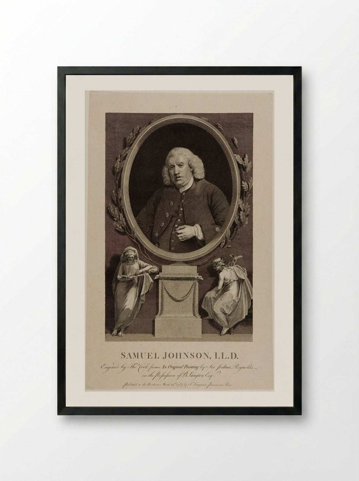 Samuel Johnson, LL.D. - Thomas Cook - Framed Print Black