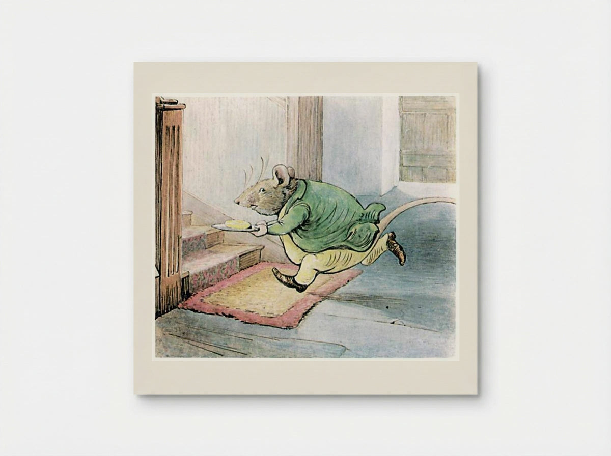 Samuel Whiskers Carrying Butter - Beatrix Potter - Poster